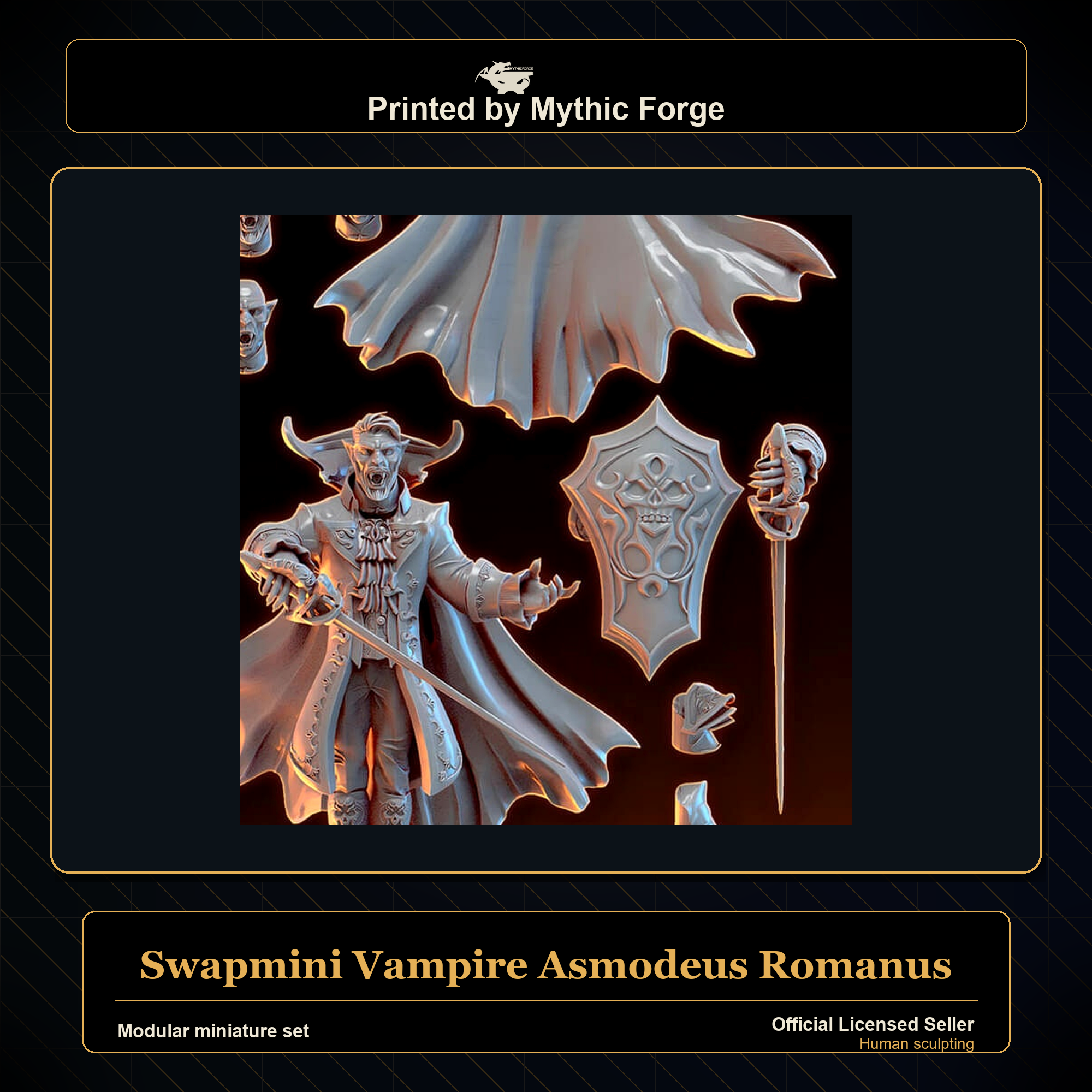Modular RPG - Swapmini Vampire - Asmodeus Romanus - Bundle modular miniature modular miniature set printed by Mythic Forge