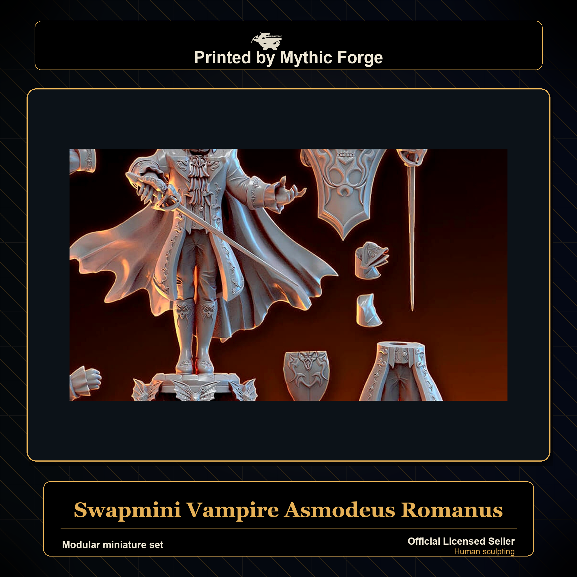 Modular RPG - Swapmini Vampire - Asmodeus Romanus - Bundle modular miniature modular miniature set printed by Mythic Forge