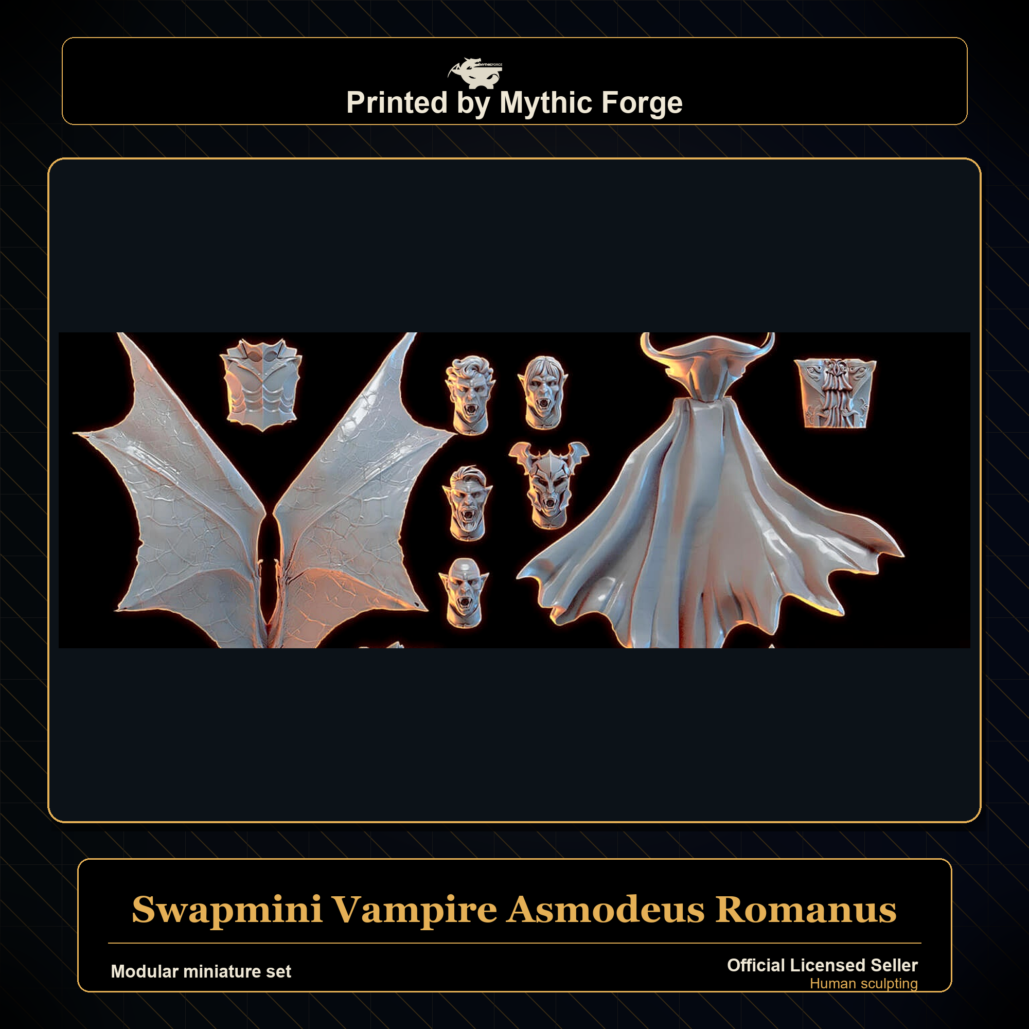 Modular RPG - Swapmini Vampire - Asmodeus Romanus - Bundle modular miniature modular miniature set printed by Mythic Forge
