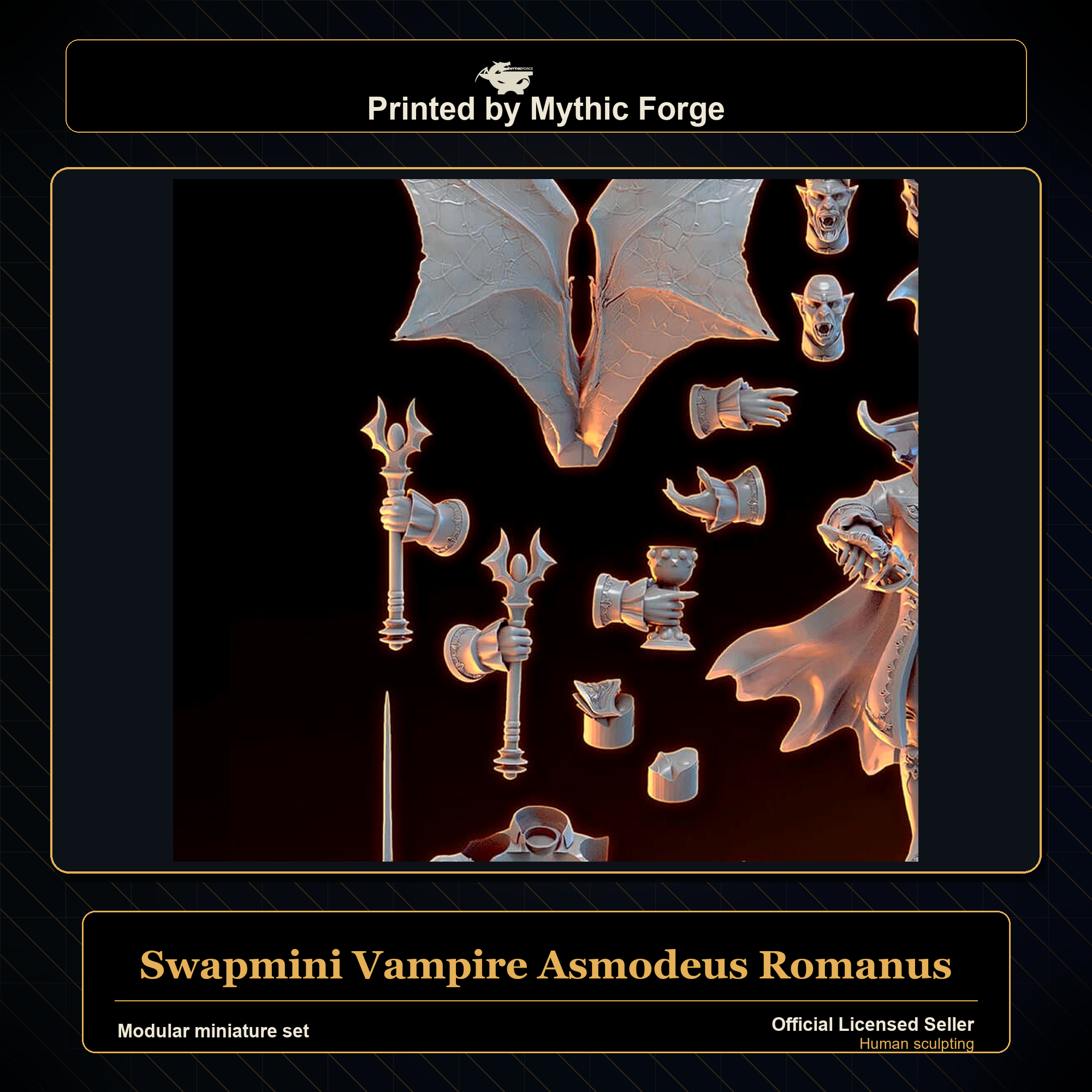 Modular RPG - Swapmini Vampire - Asmodeus Romanus - Bundle modular miniature modular miniature set printed by Mythic Forge