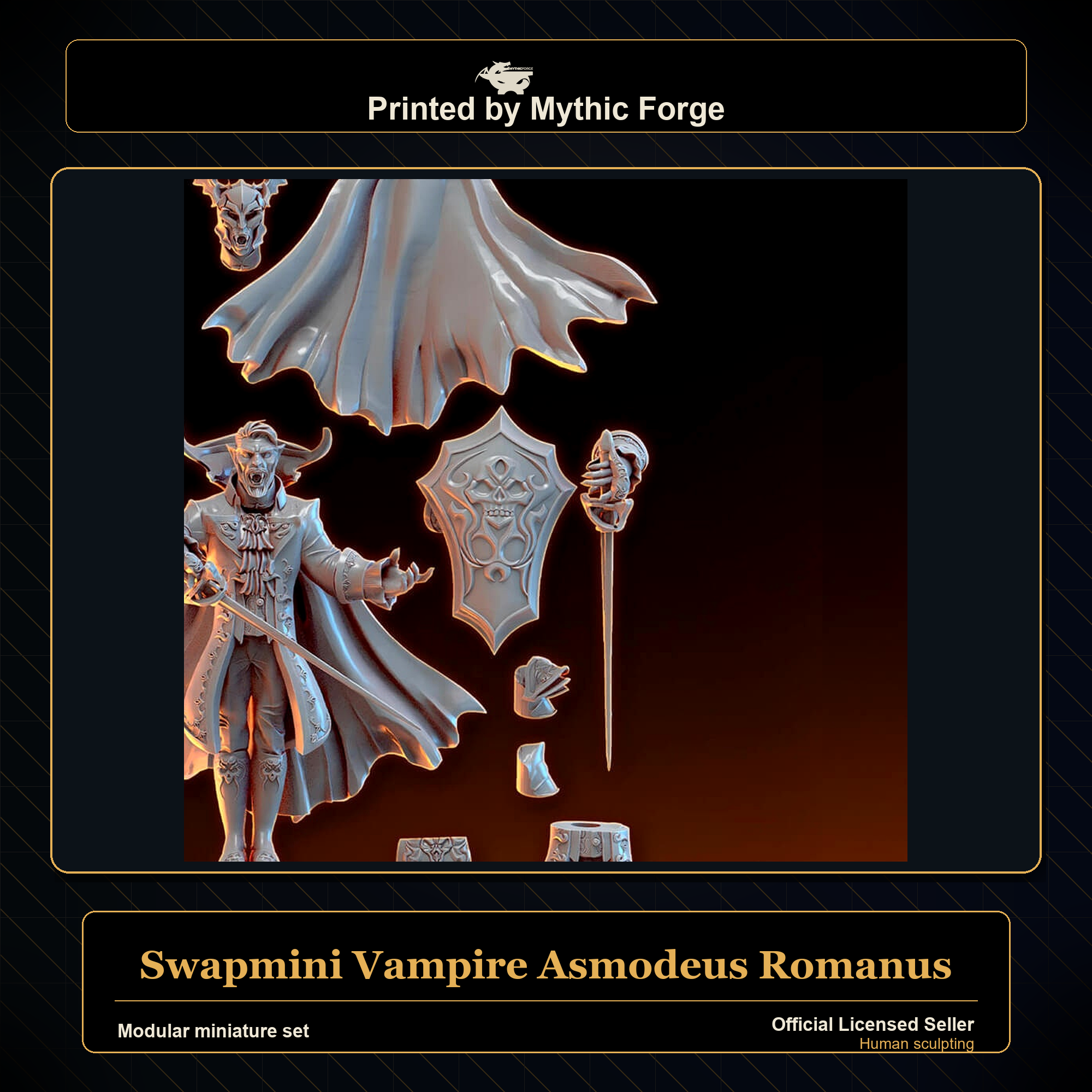 Modular RPG - Swapmini Vampire - Asmodeus Romanus - Bundle modular miniature modular miniature set printed by Mythic Forge