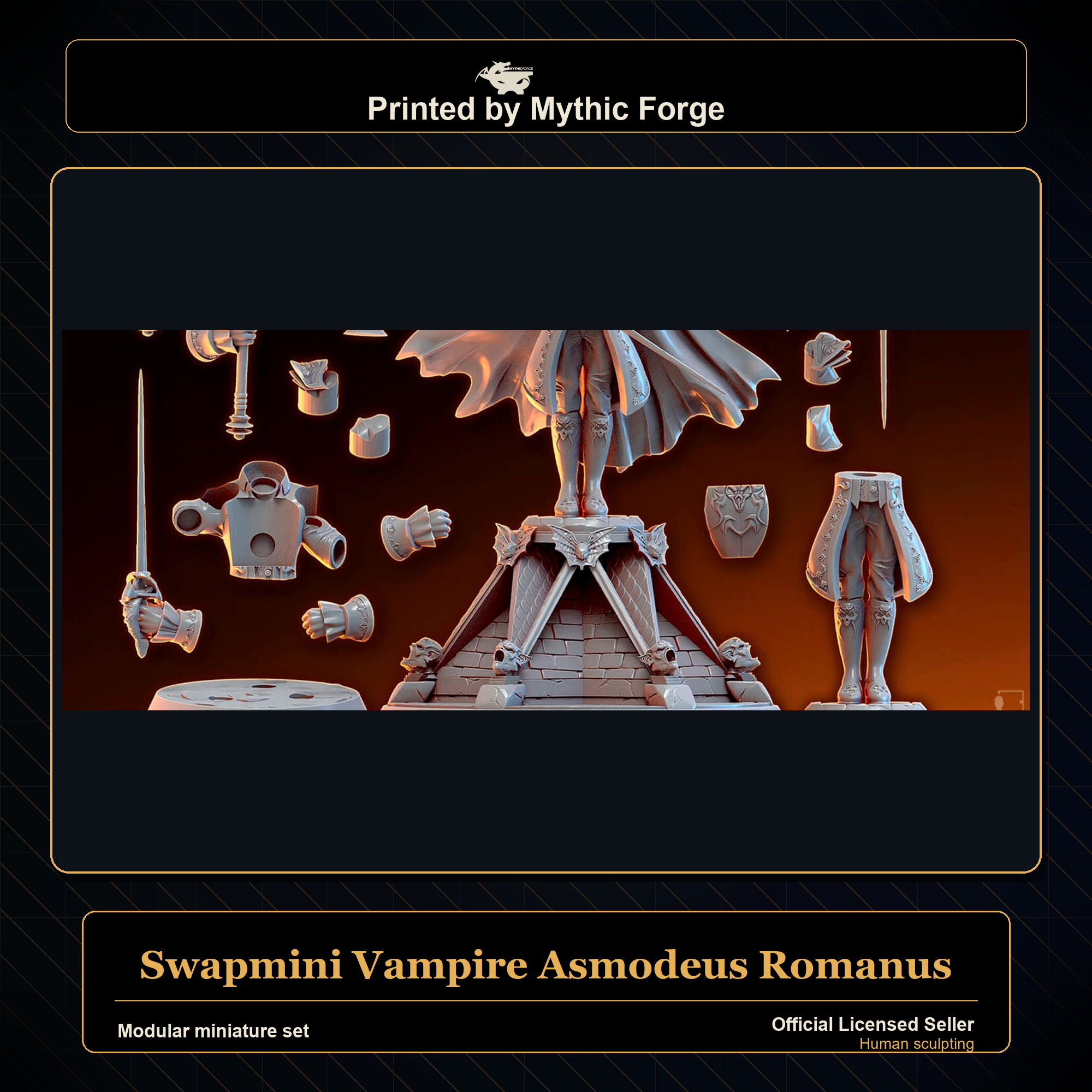 Modular RPG - Swapmini Vampire - Asmodeus Romanus - Bundle modular miniature modular miniature set printed by Mythic Forge