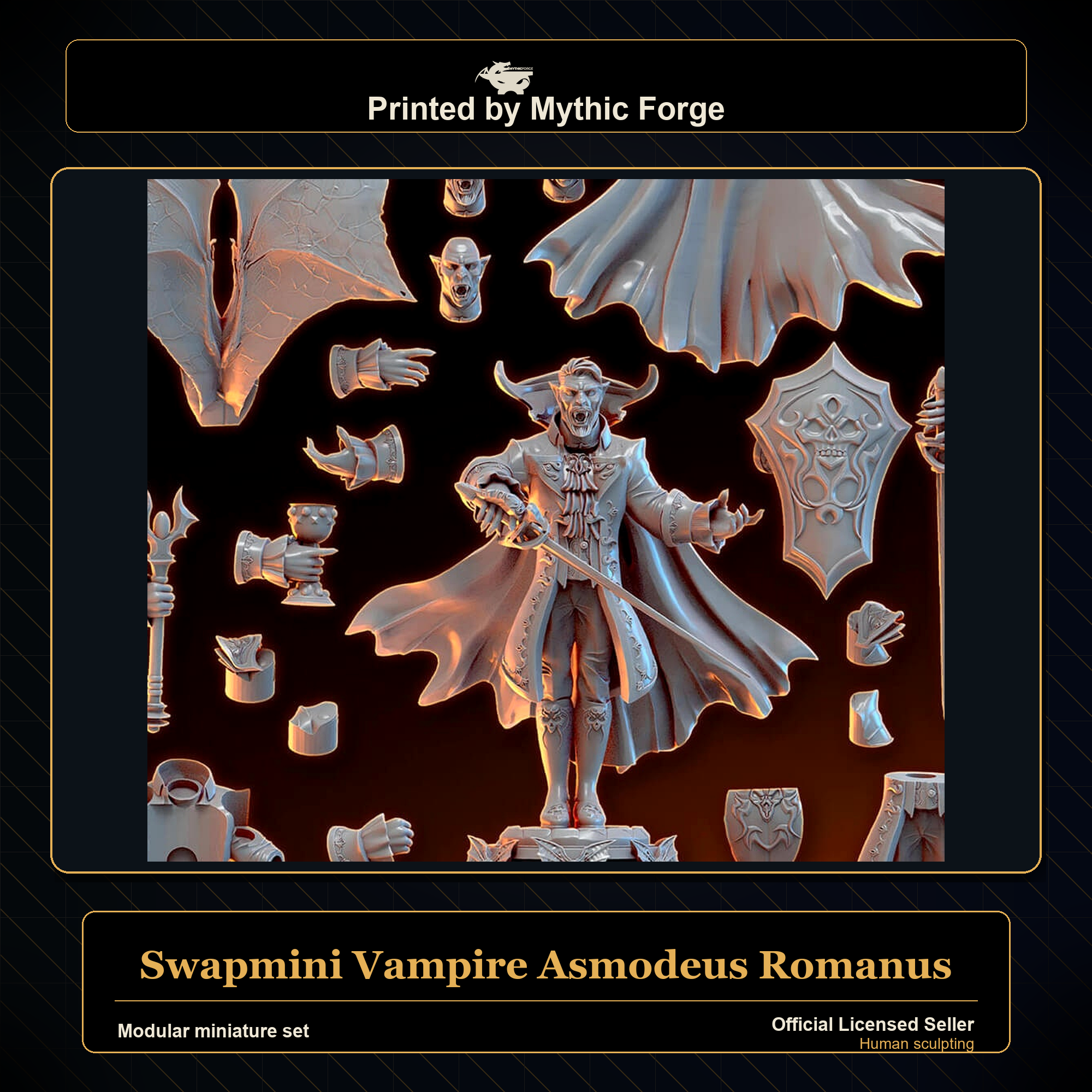Modular RPG - Swapmini Vampire - Asmodeus Romanus - Bundle modular miniature modular miniature set printed by Mythic Forge