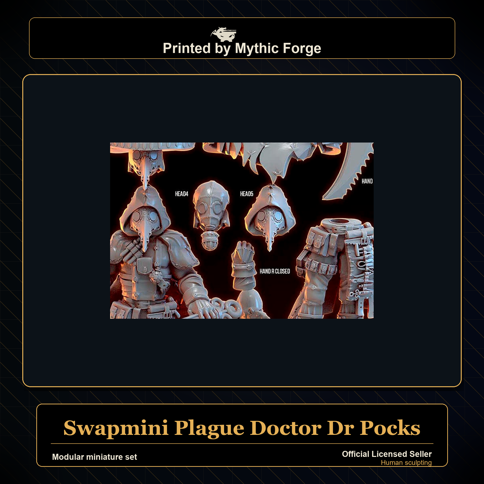 Modular RPG - Swapmini Plague Doctor - Dr Pocks - Bundle modular miniature modular miniature set printed by Mythic Forge