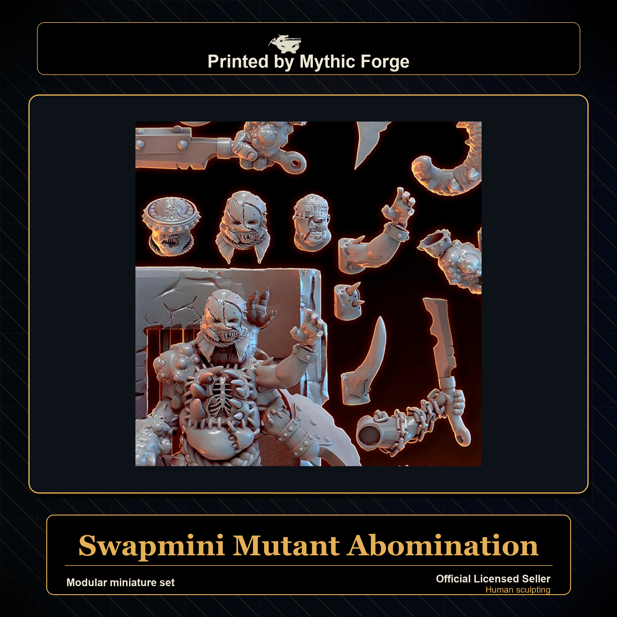 Modular RPG - Swapmini Mutant Abomination - Bundle modular miniature modular miniature set printed by Mythic Forge