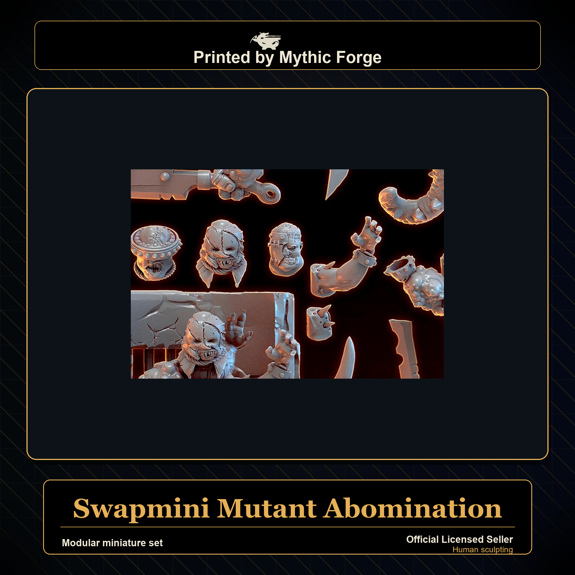 Modular RPG - Swapmini Mutant Abomination - Bundle modular miniature modular miniature set printed by Mythic Forge