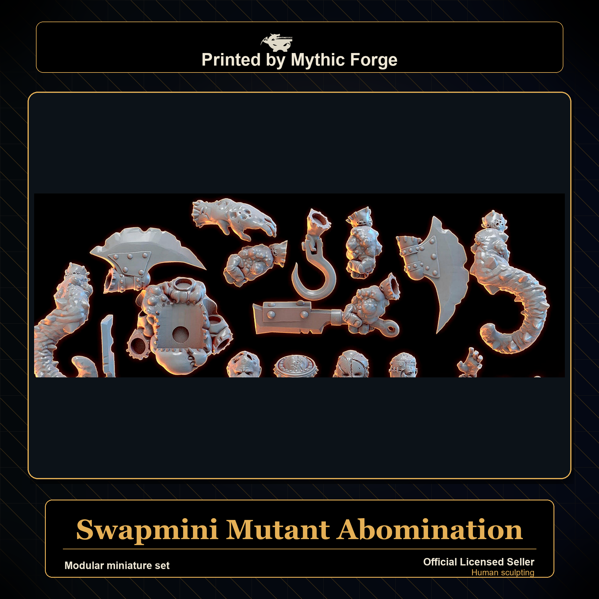Modular RPG - Swapmini Mutant Abomination - Bundle modular miniature modular miniature set printed by Mythic Forge