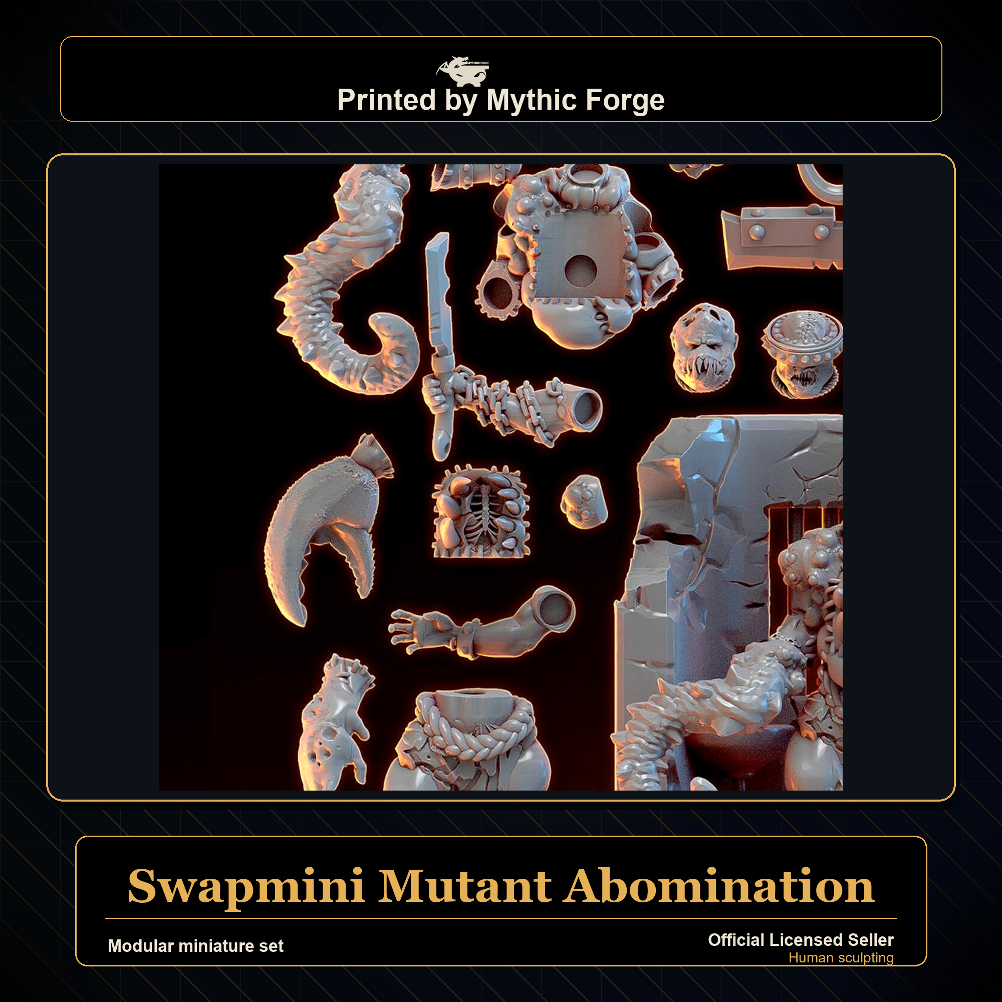 Modular RPG - Swapmini Mutant Abomination - Bundle modular miniature modular miniature set printed by Mythic Forge