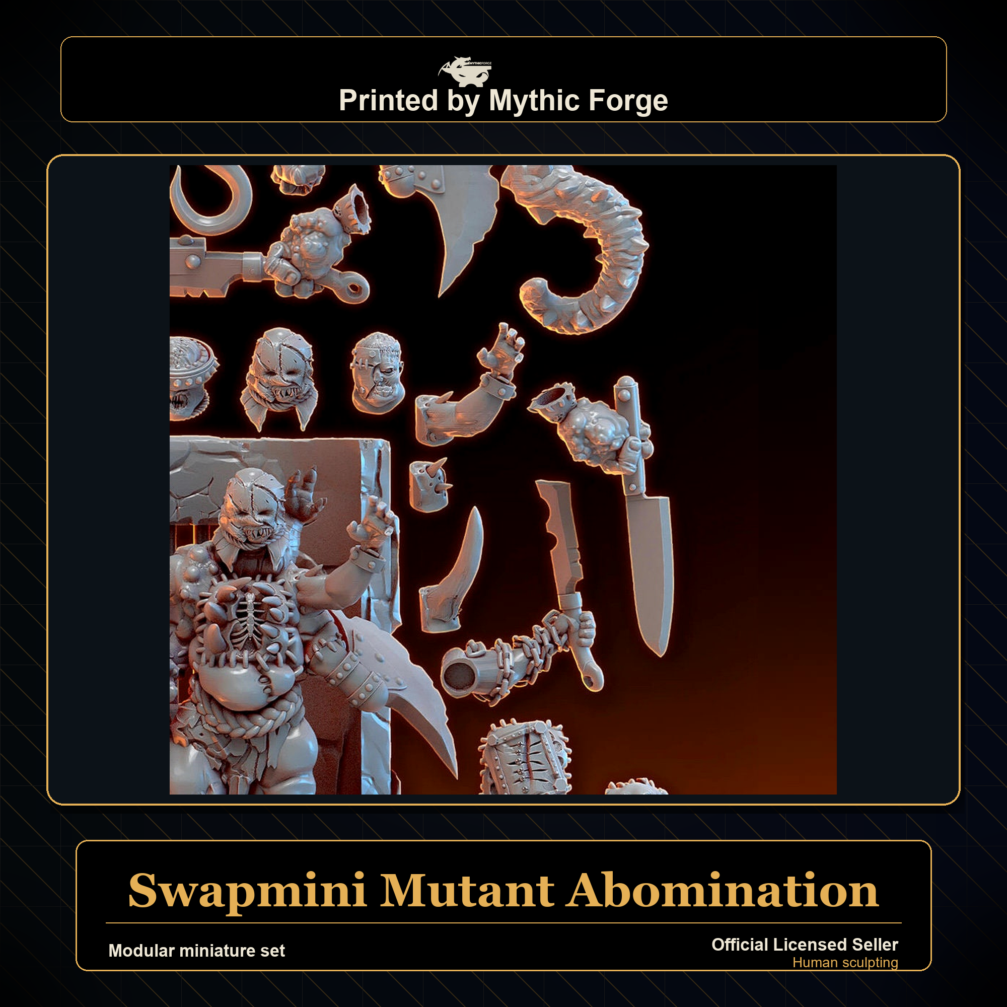 Modular RPG - Swapmini Mutant Abomination - Bundle modular miniature modular miniature set printed by Mythic Forge