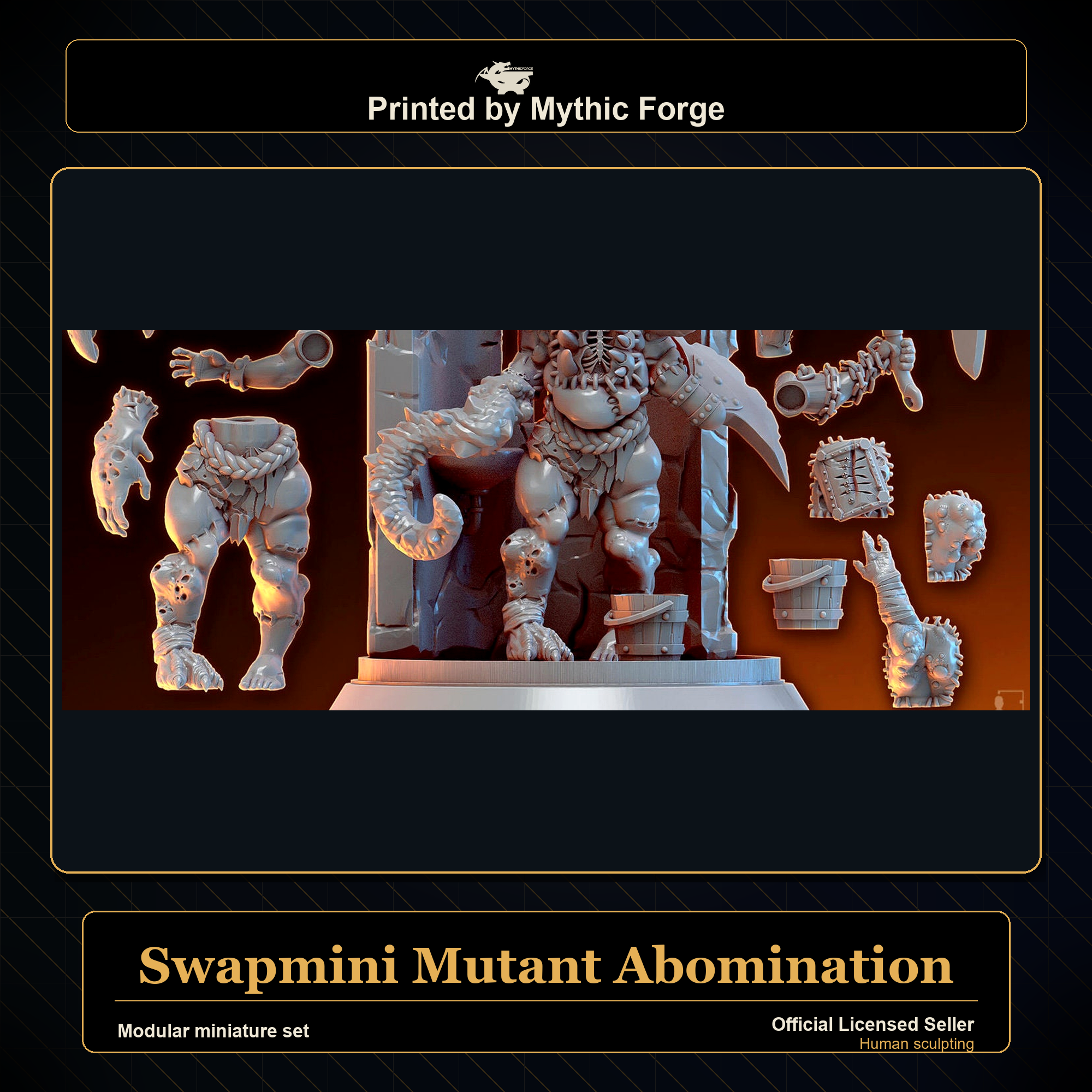 Modular RPG - Swapmini Mutant Abomination - Bundle modular miniature modular miniature set printed by Mythic Forge