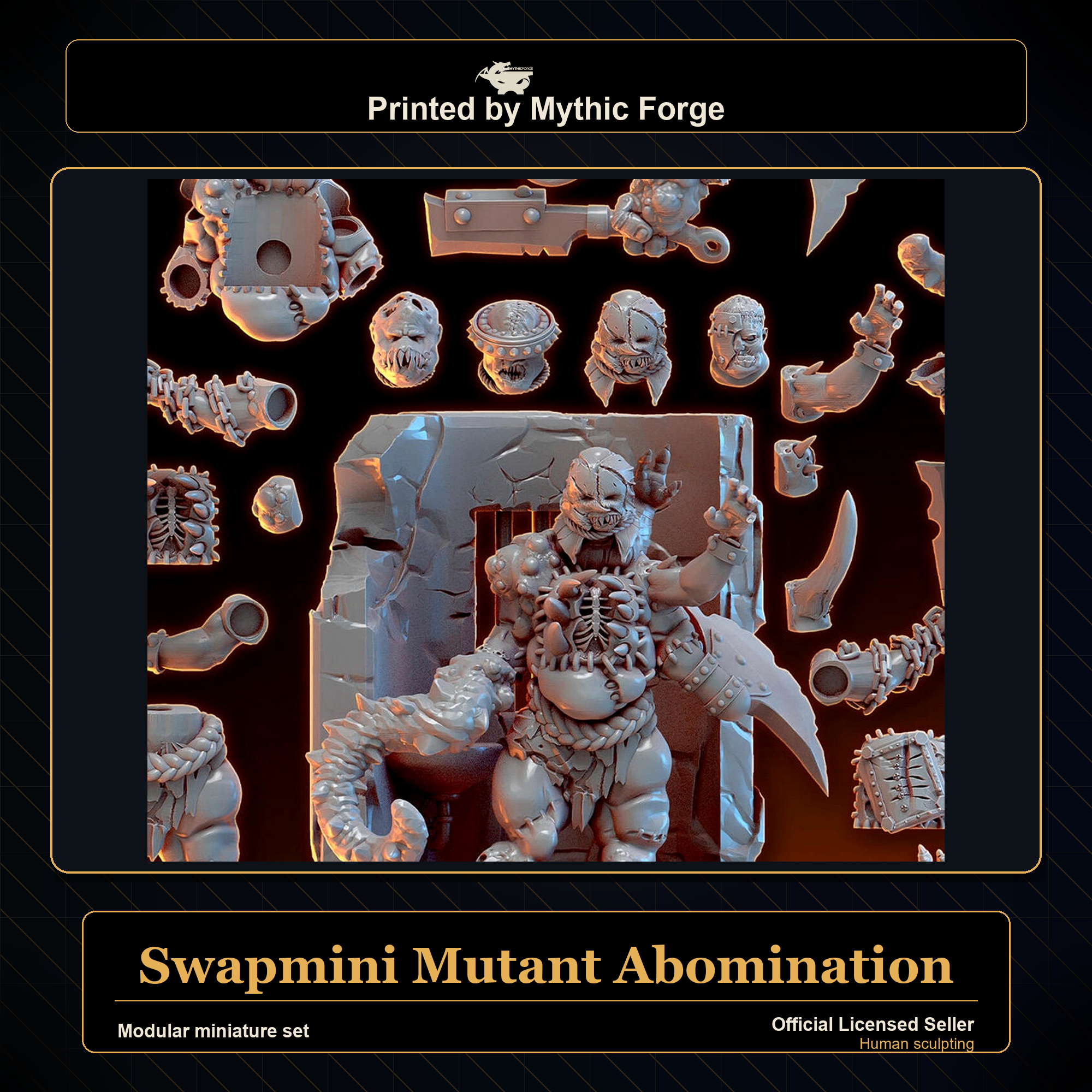 Modular RPG - Swapmini Mutant Abomination - Bundle modular miniature modular miniature set printed by Mythic Forge