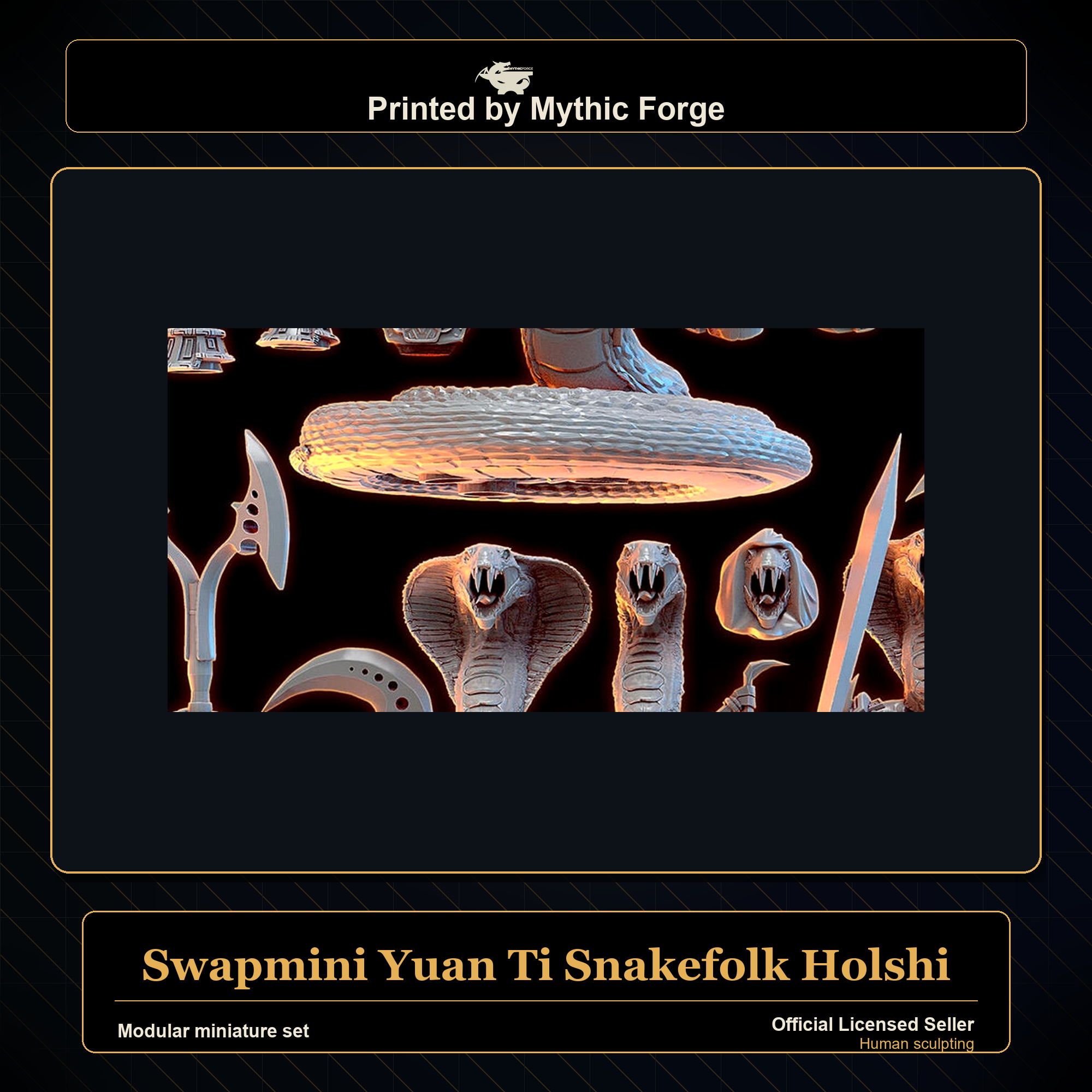 Modular RPG - Swapmini Yuan Ti Snakefolk - Holshi - Bundle modular miniature modular miniature set printed by Mythic Forge