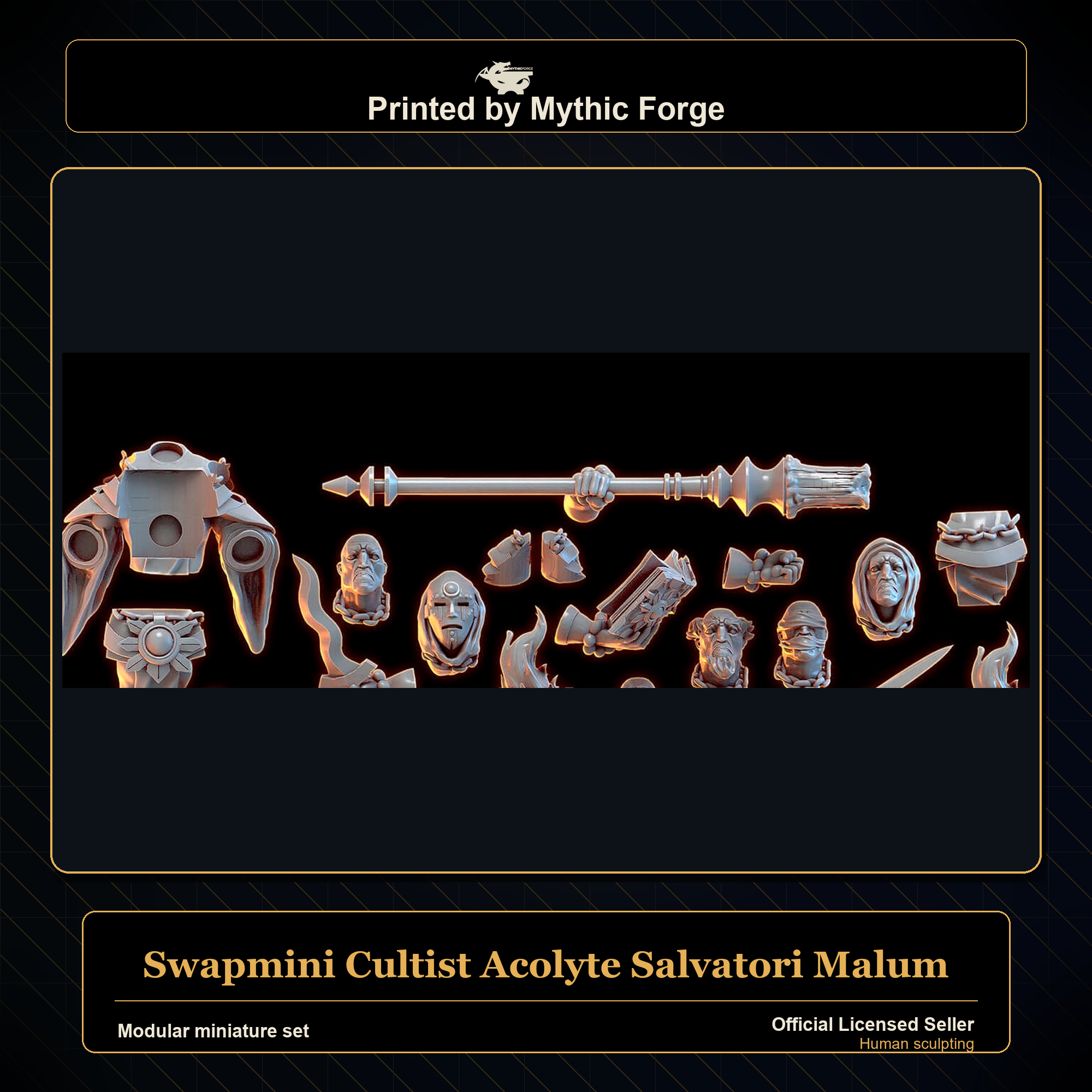 Modular RPG - Swapmini Cultist Acolyte - Salvatori Malum - Bundle modular miniature modular miniature set printed by Mythic Forge