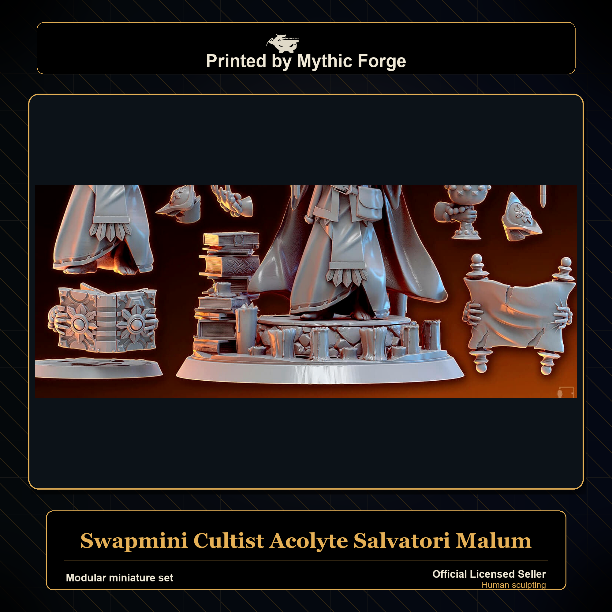 Modular RPG - Swapmini Cultist Acolyte - Salvatori Malum - Bundle modular miniature modular miniature set printed by Mythic Forge