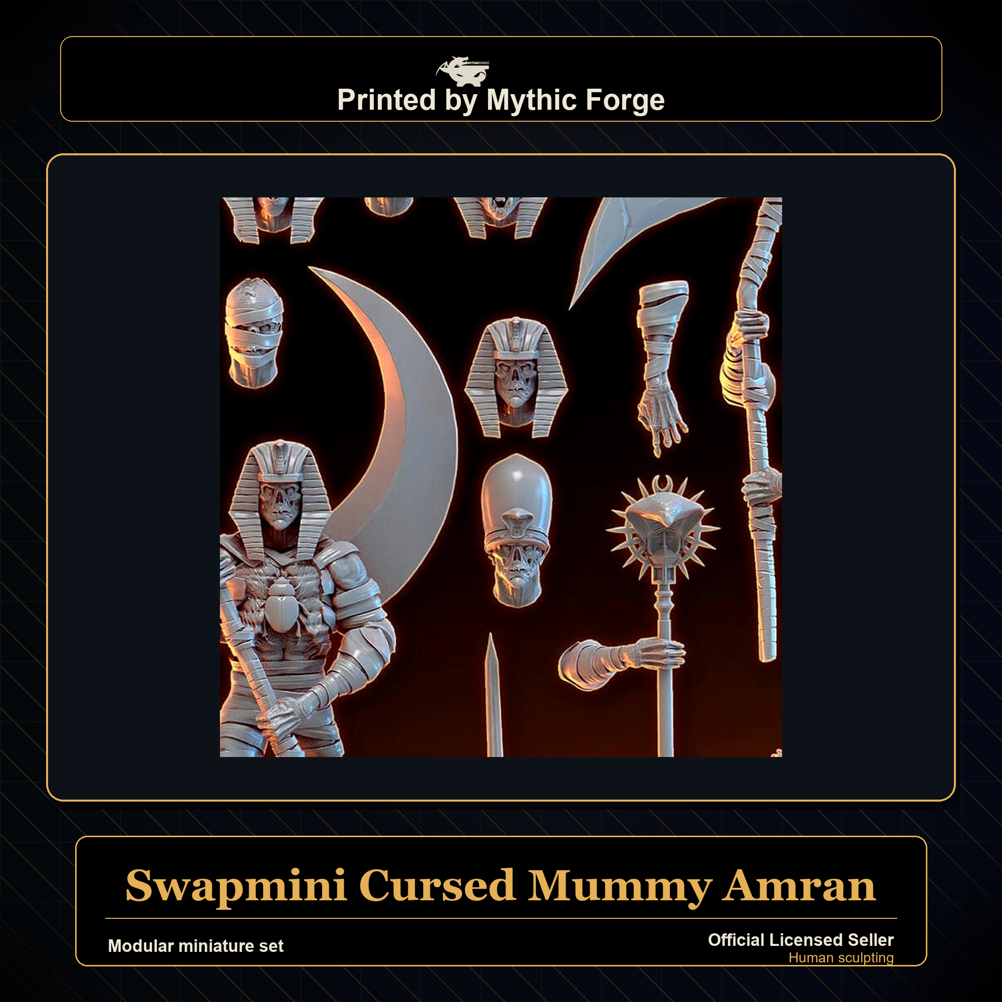 Modular RPG - Swapmini Cursed Mummy - Amran - Bundle modular miniature modular miniature set printed by Mythic Forge