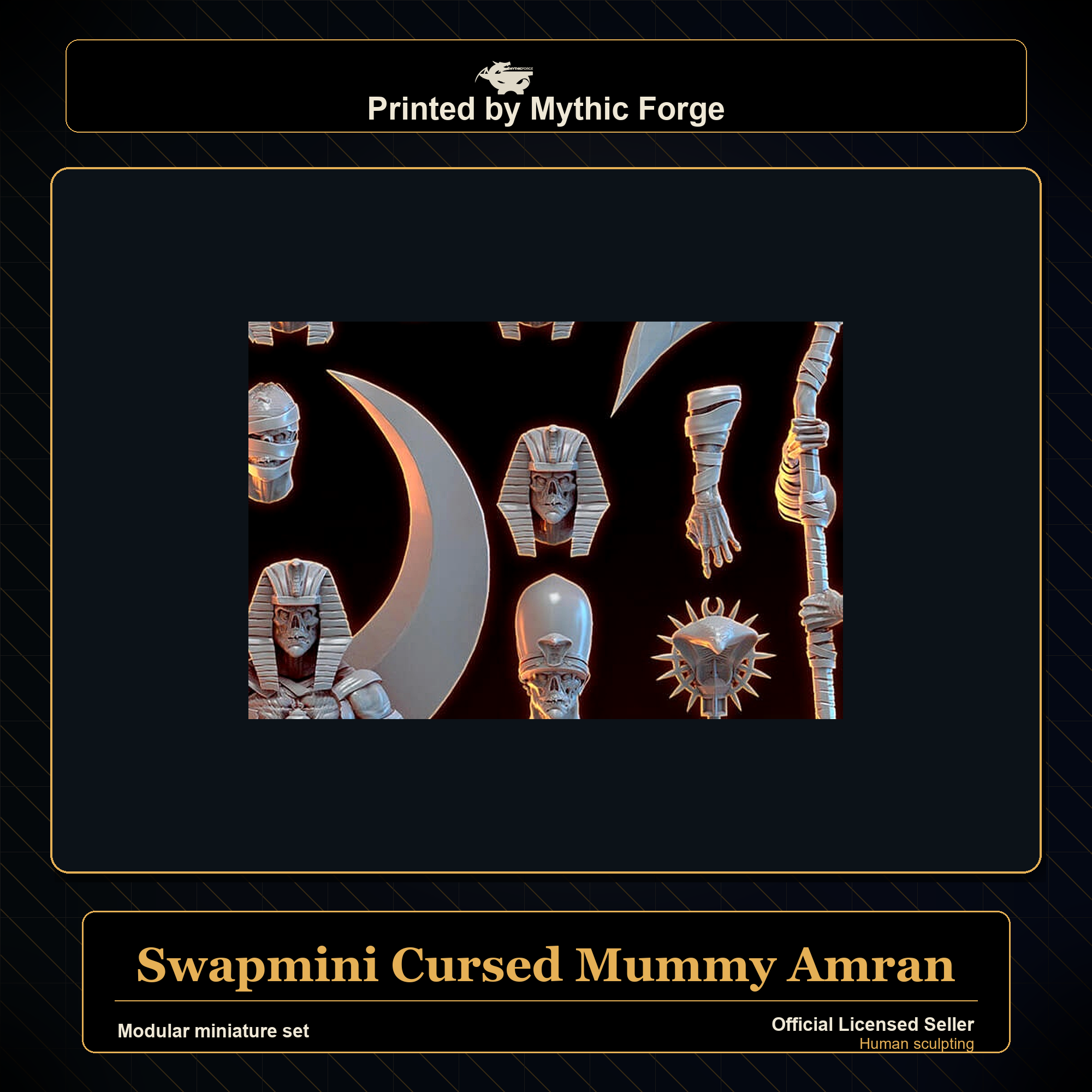 Modular RPG - Swapmini Cursed Mummy - Amran - Bundle modular miniature modular miniature set printed by Mythic Forge