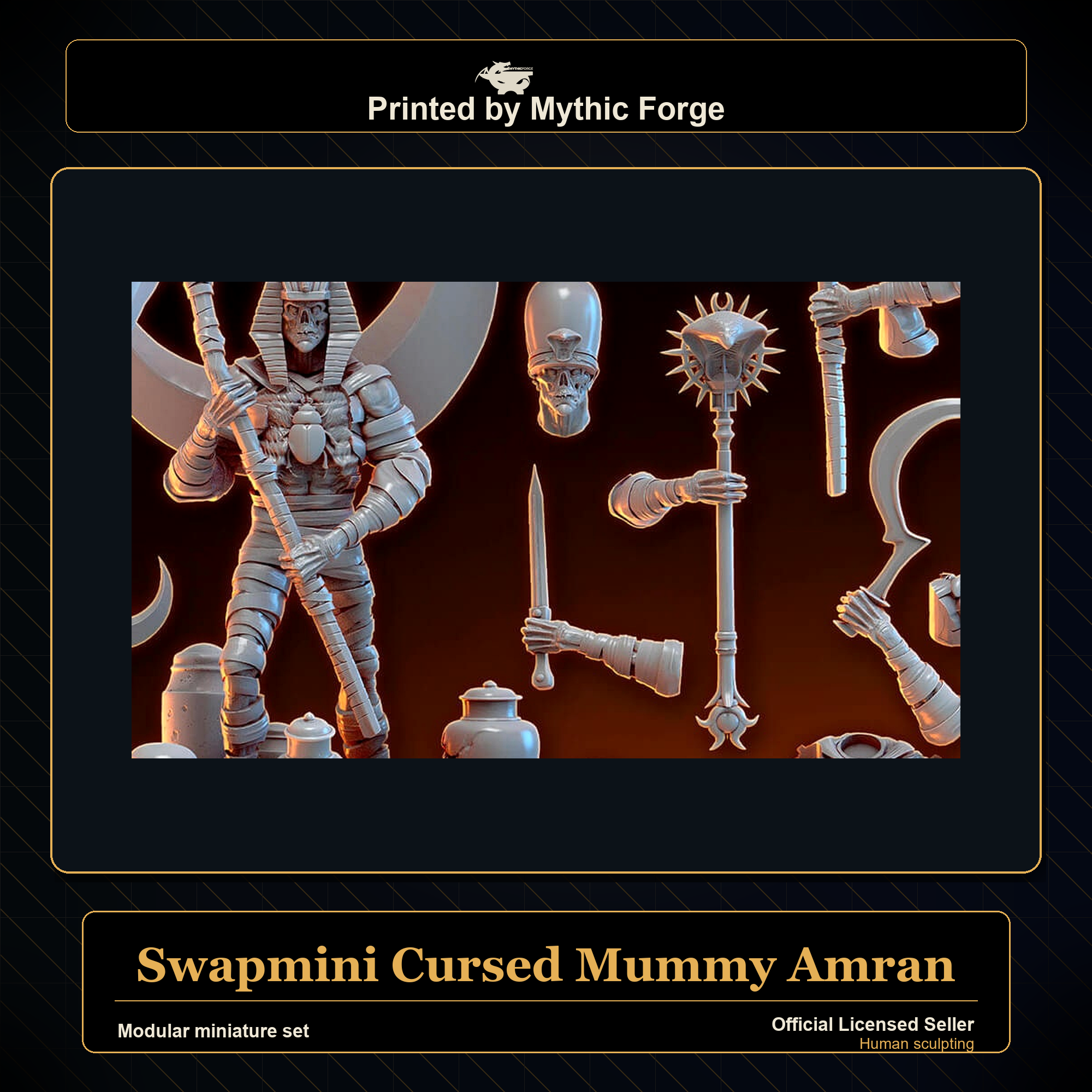 Modular RPG - Swapmini Cursed Mummy - Amran - Bundle modular miniature modular miniature set printed by Mythic Forge