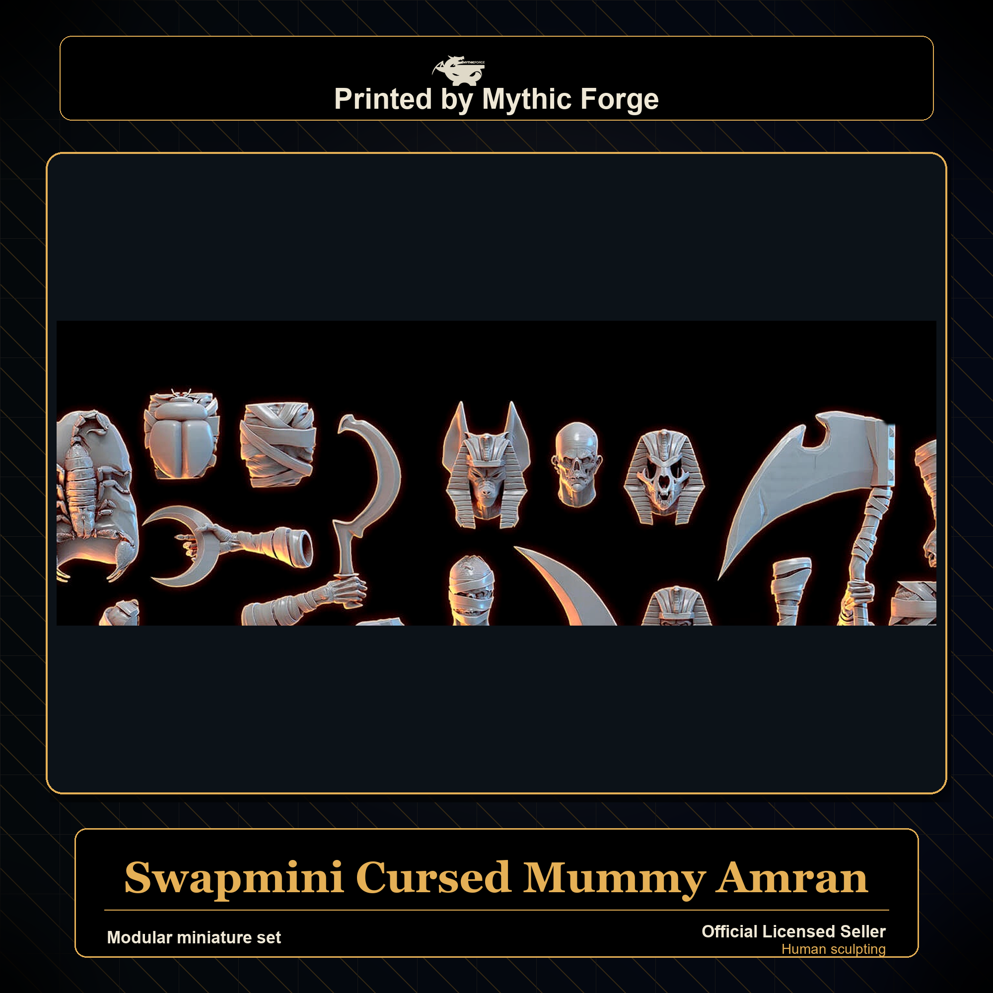 Modular RPG - Swapmini Cursed Mummy - Amran - Bundle modular miniature modular miniature set printed by Mythic Forge