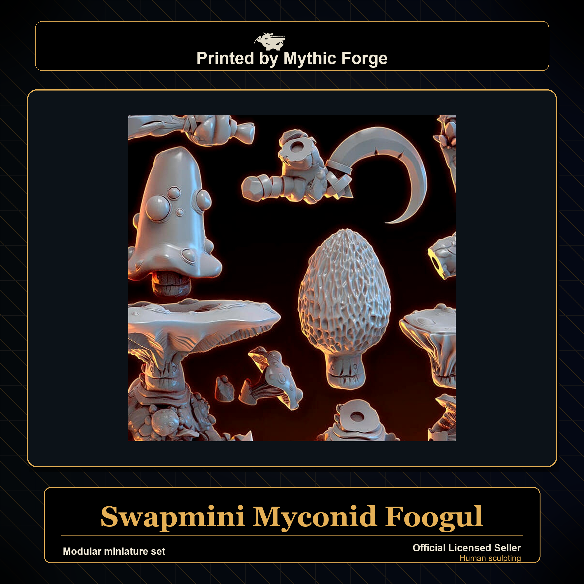 Modular RPG - Swapmini Myconid - Foogul - Bundle modular miniature modular miniature set printed by Mythic Forge
