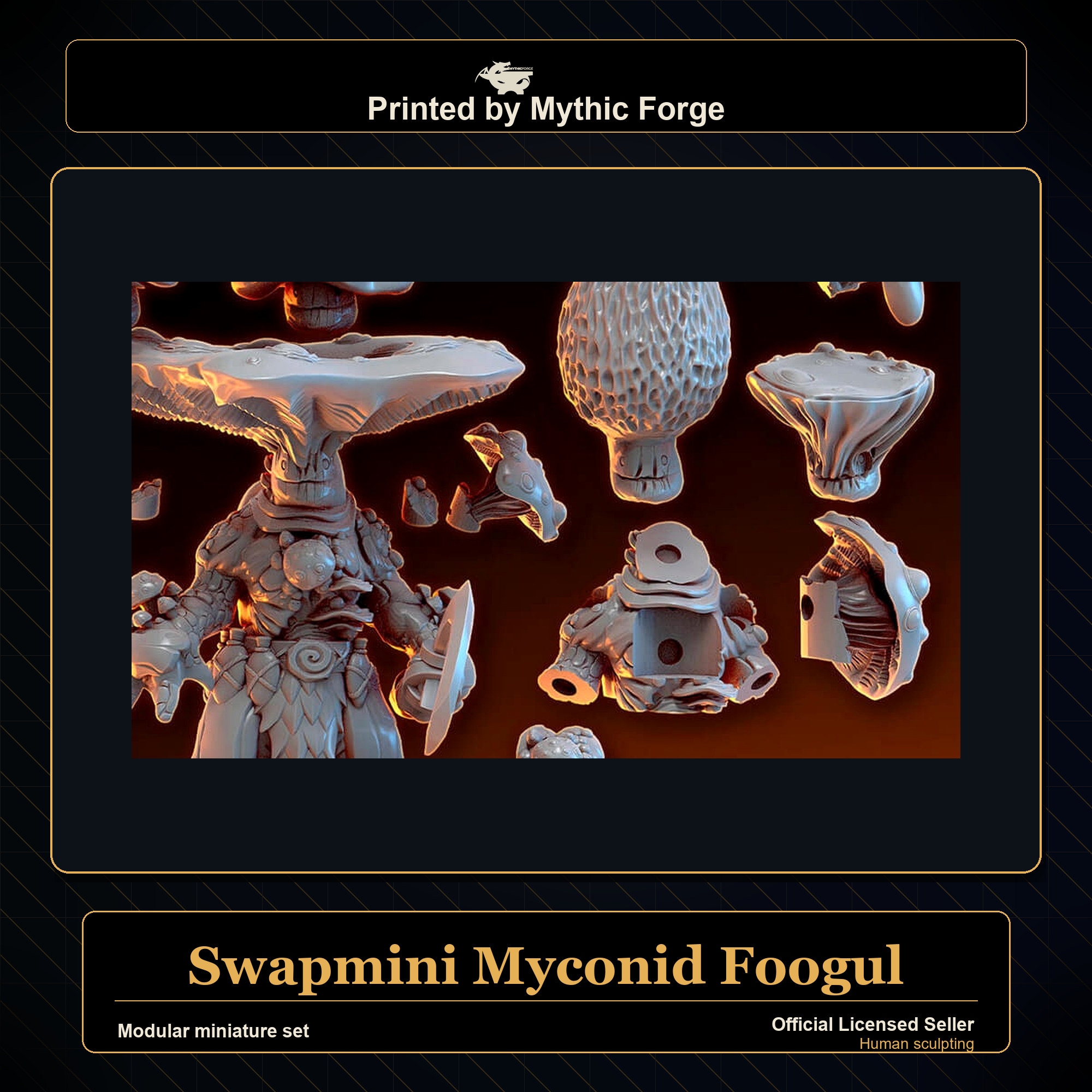 Modular RPG - Swapmini Myconid - Foogul - Bundle modular miniature modular miniature set printed by Mythic Forge