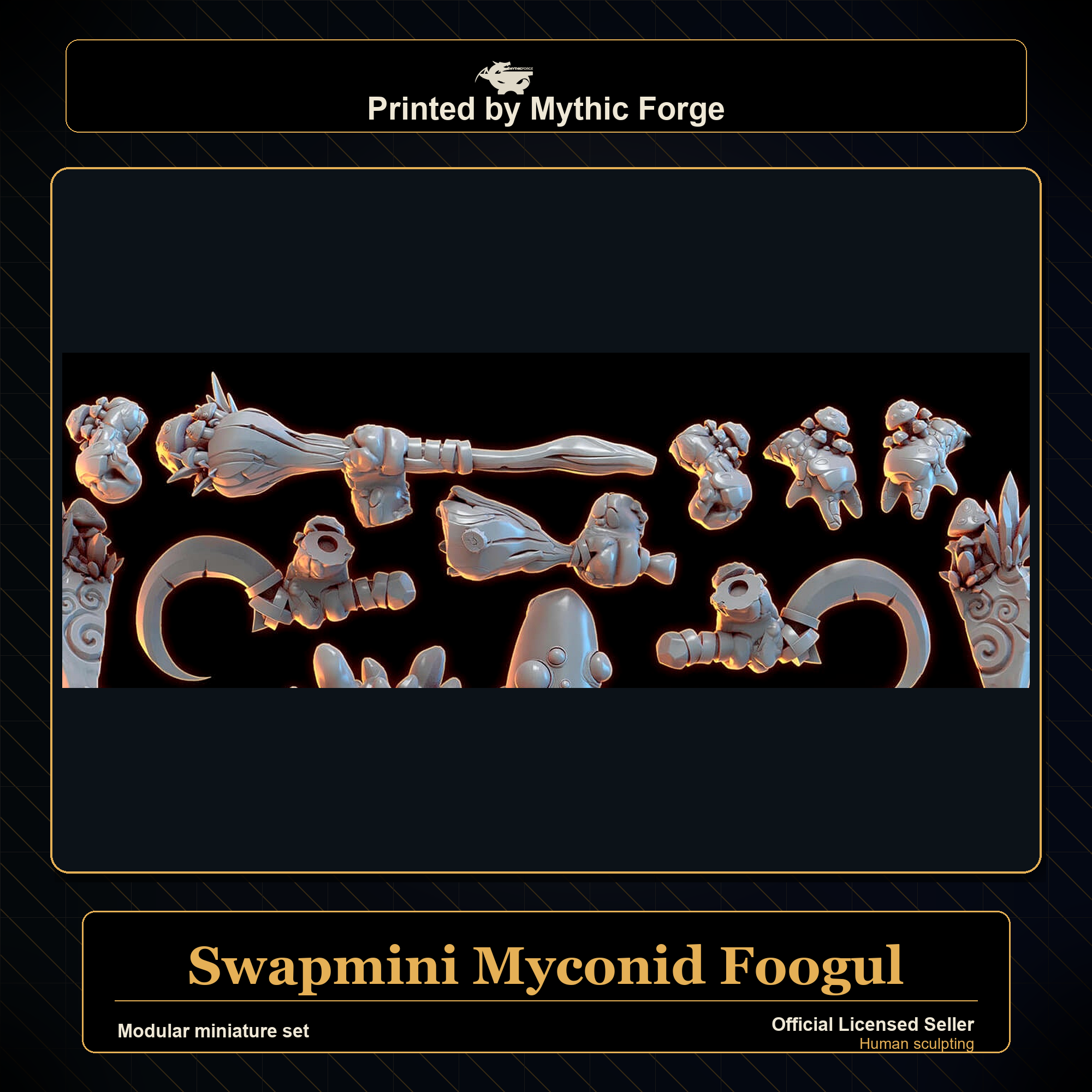 Modular RPG - Swapmini Myconid - Foogul - Bundle modular miniature modular miniature set printed by Mythic Forge