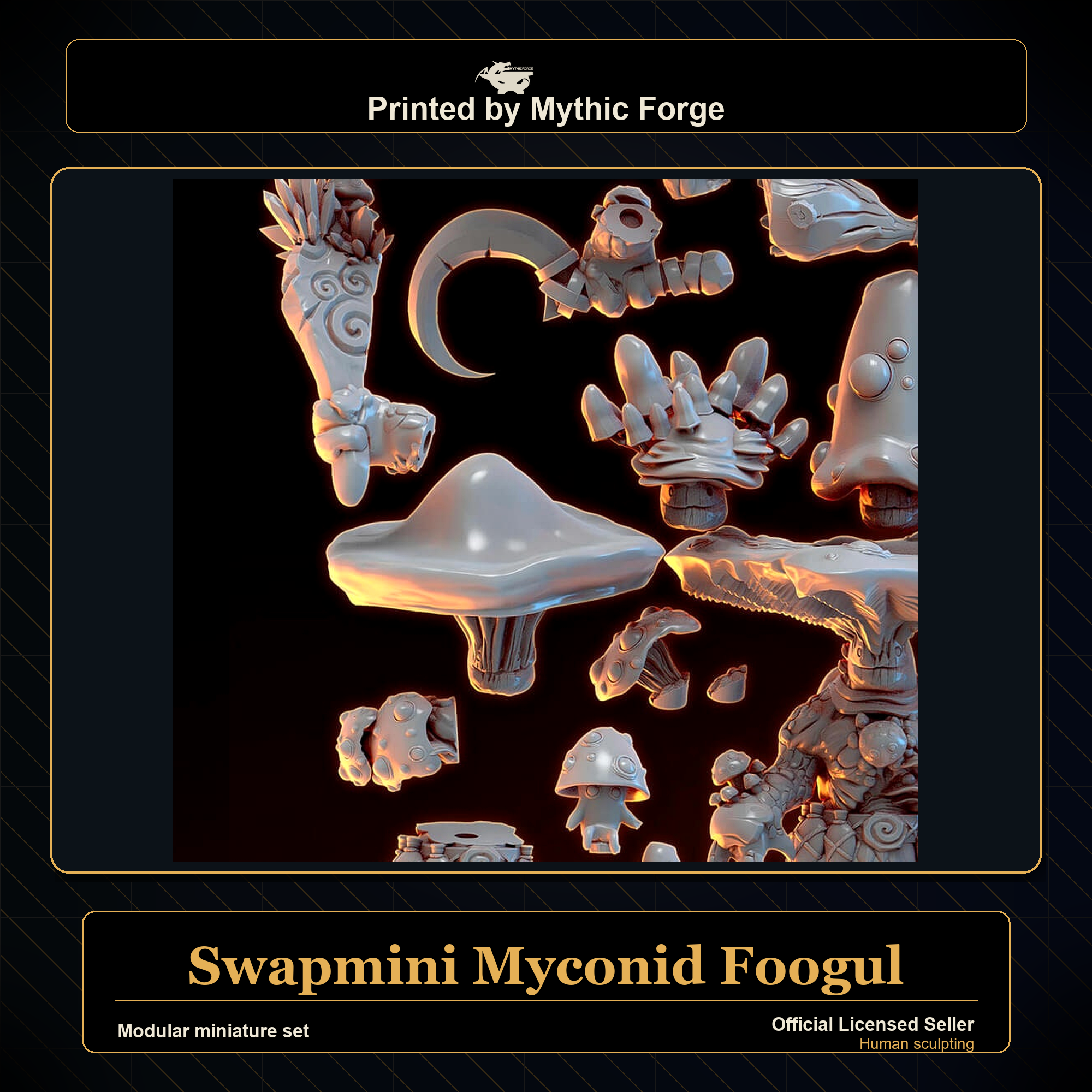 Modular RPG - Swapmini Myconid - Foogul - Bundle modular miniature modular miniature set printed by Mythic Forge