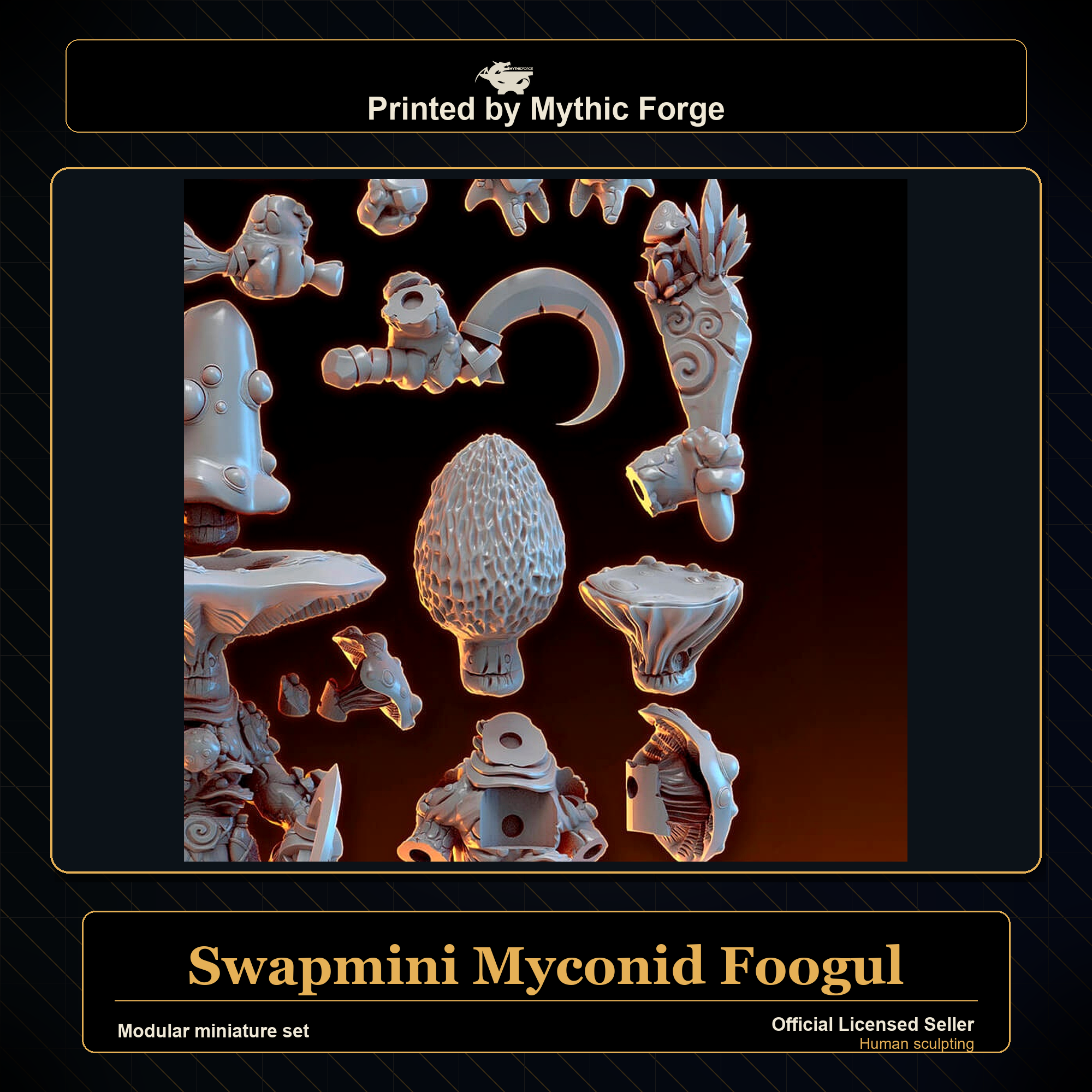 Modular RPG - Swapmini Myconid - Foogul - Bundle modular miniature modular miniature set printed by Mythic Forge