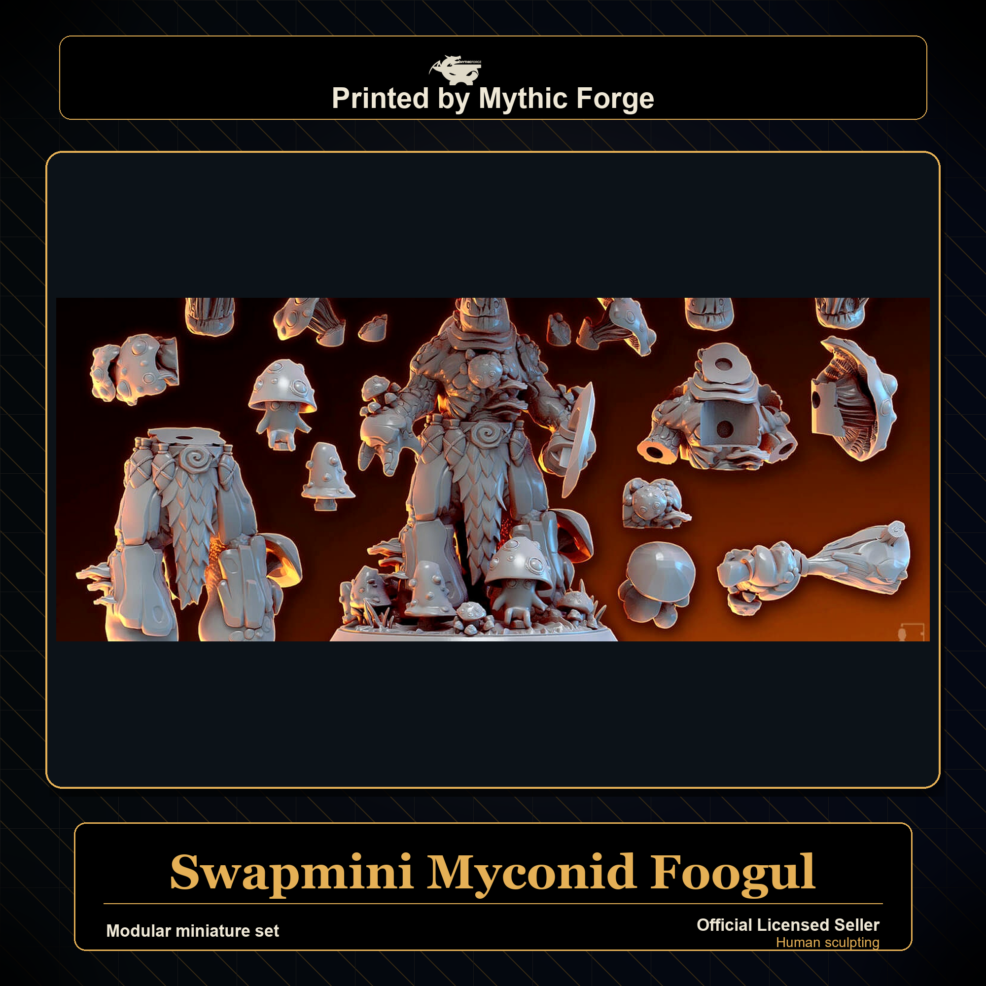 Modular RPG - Swapmini Myconid - Foogul - Bundle modular miniature modular miniature set printed by Mythic Forge