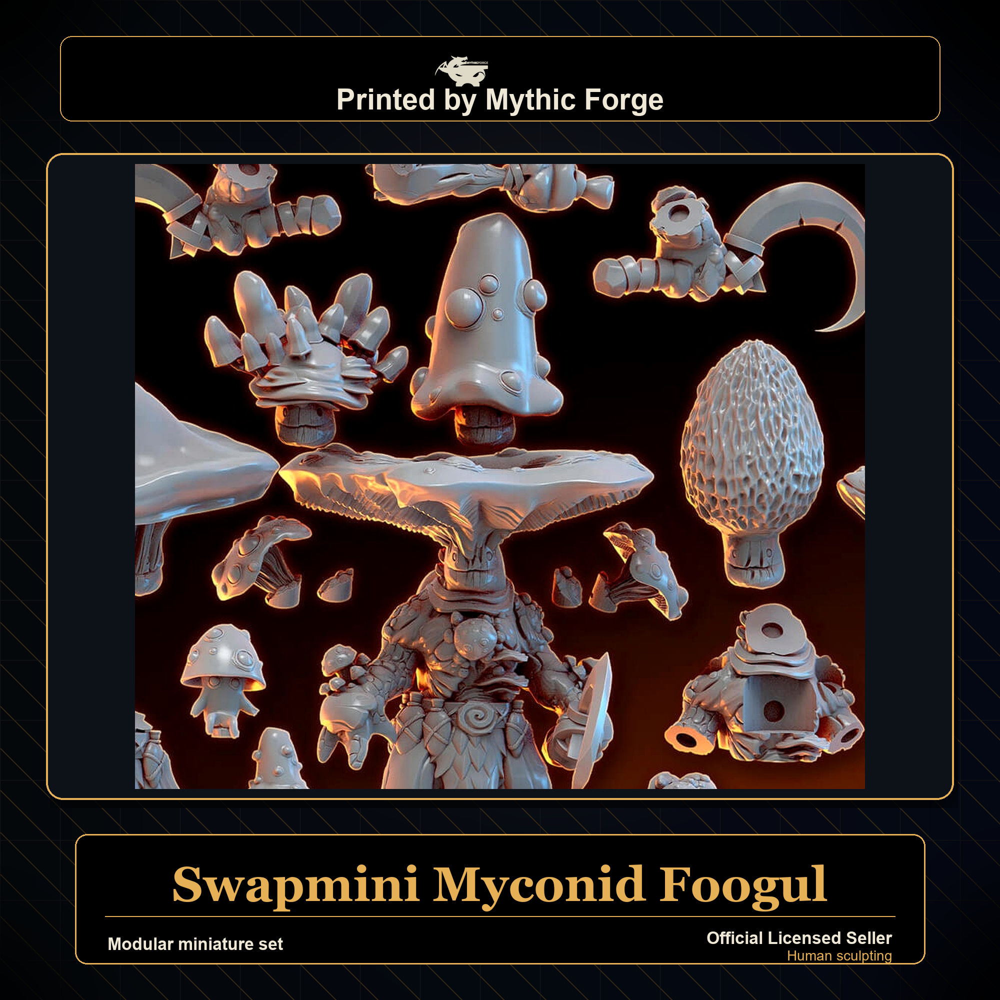 Modular RPG - Swapmini Myconid - Foogul - Bundle modular miniature modular miniature set printed by Mythic Forge