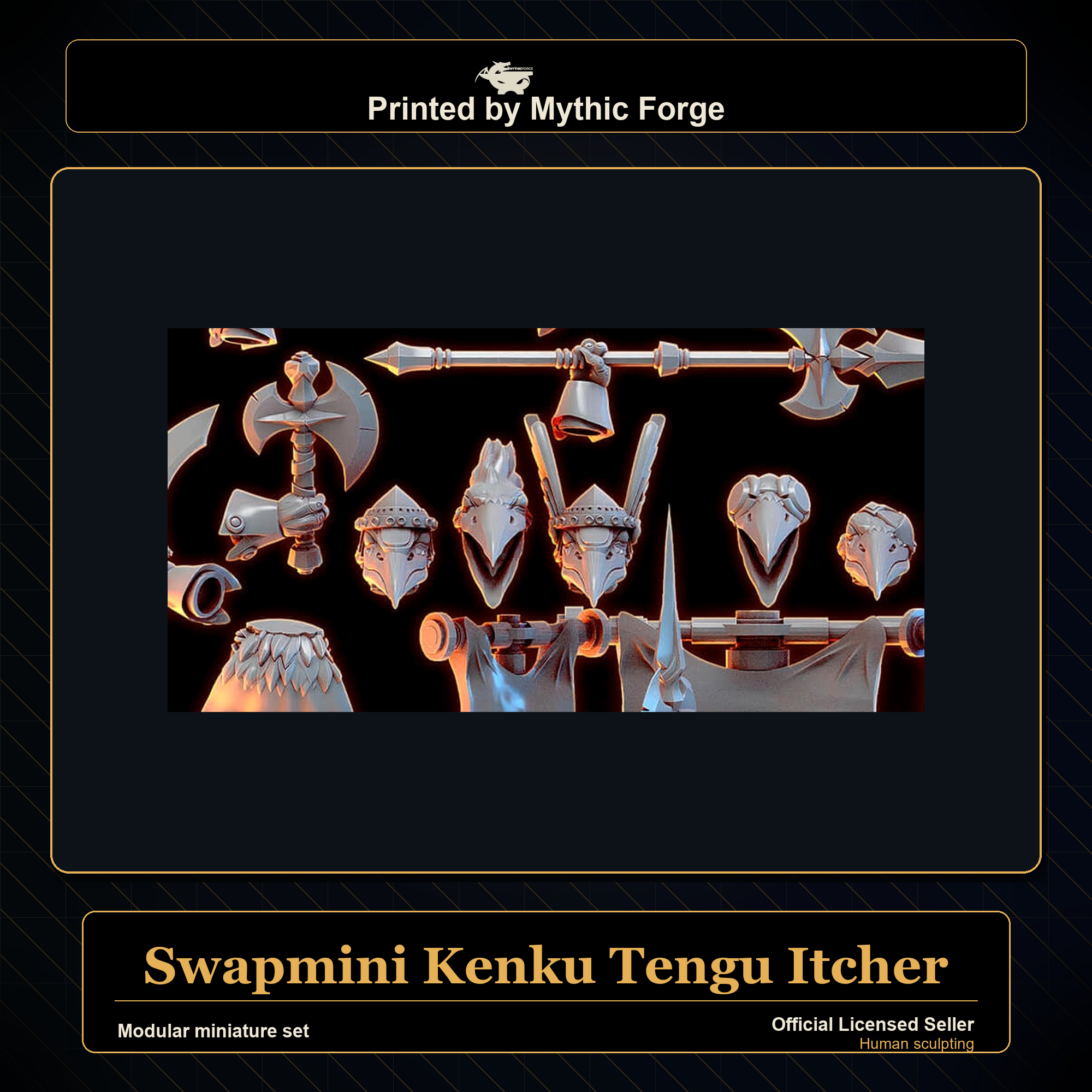 Modular RPG - Swapmini Kenku Tengu - Itcher - Bundle modular miniature modular miniature set printed by Mythic Forge