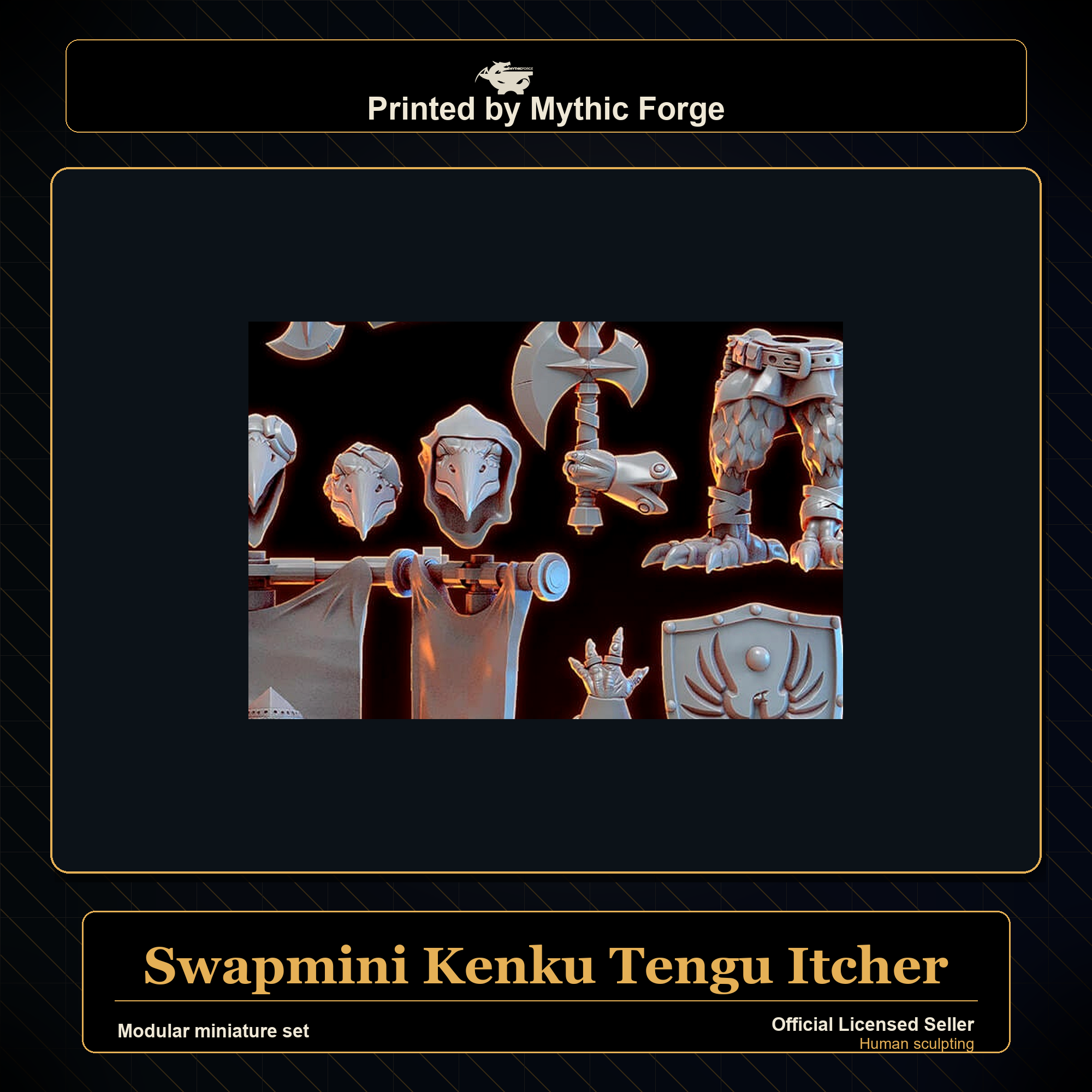 Modular RPG - Swapmini Kenku Tengu - Itcher - Bundle modular miniature modular miniature set printed by Mythic Forge