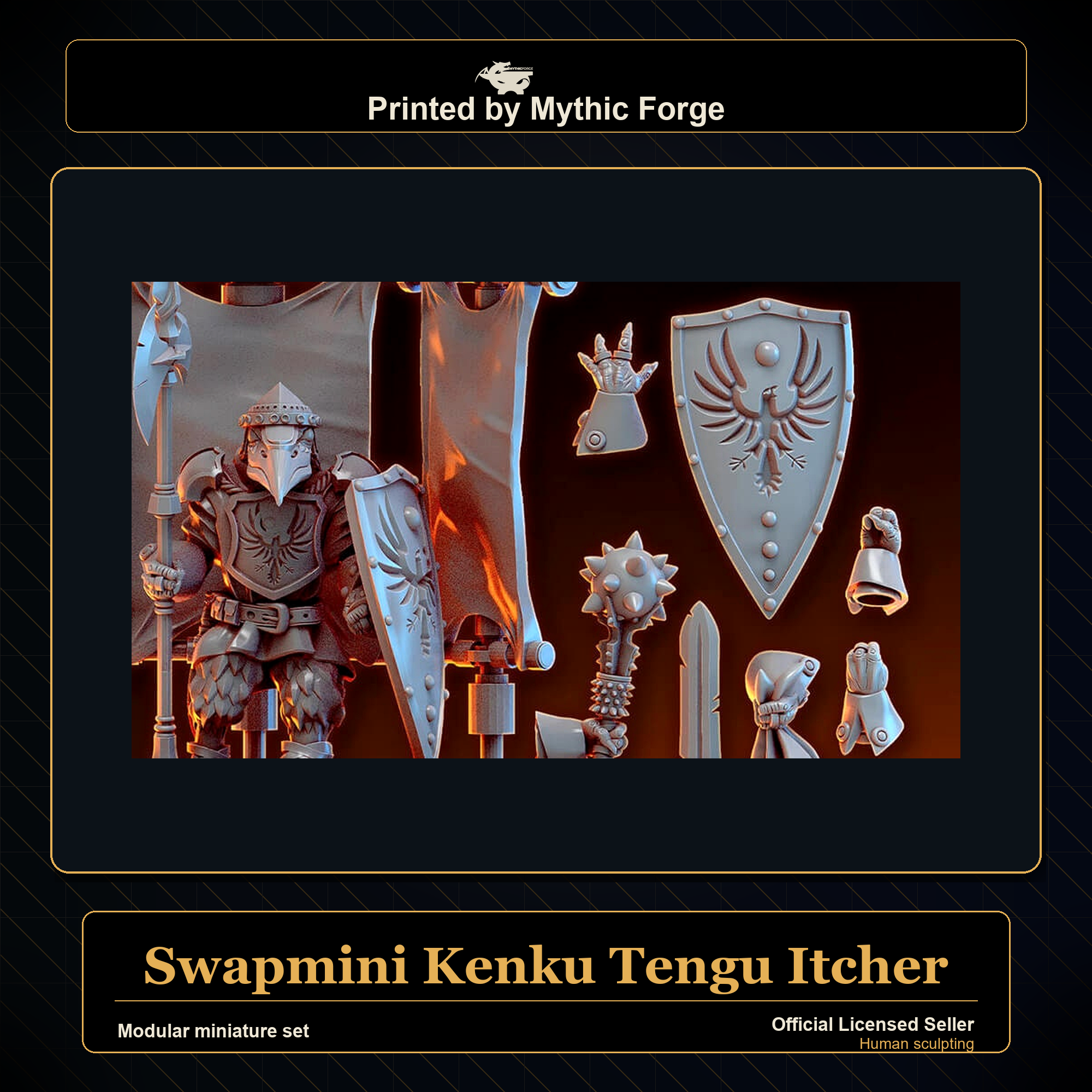 Modular RPG - Swapmini Kenku Tengu - Itcher - Bundle modular miniature modular miniature set printed by Mythic Forge