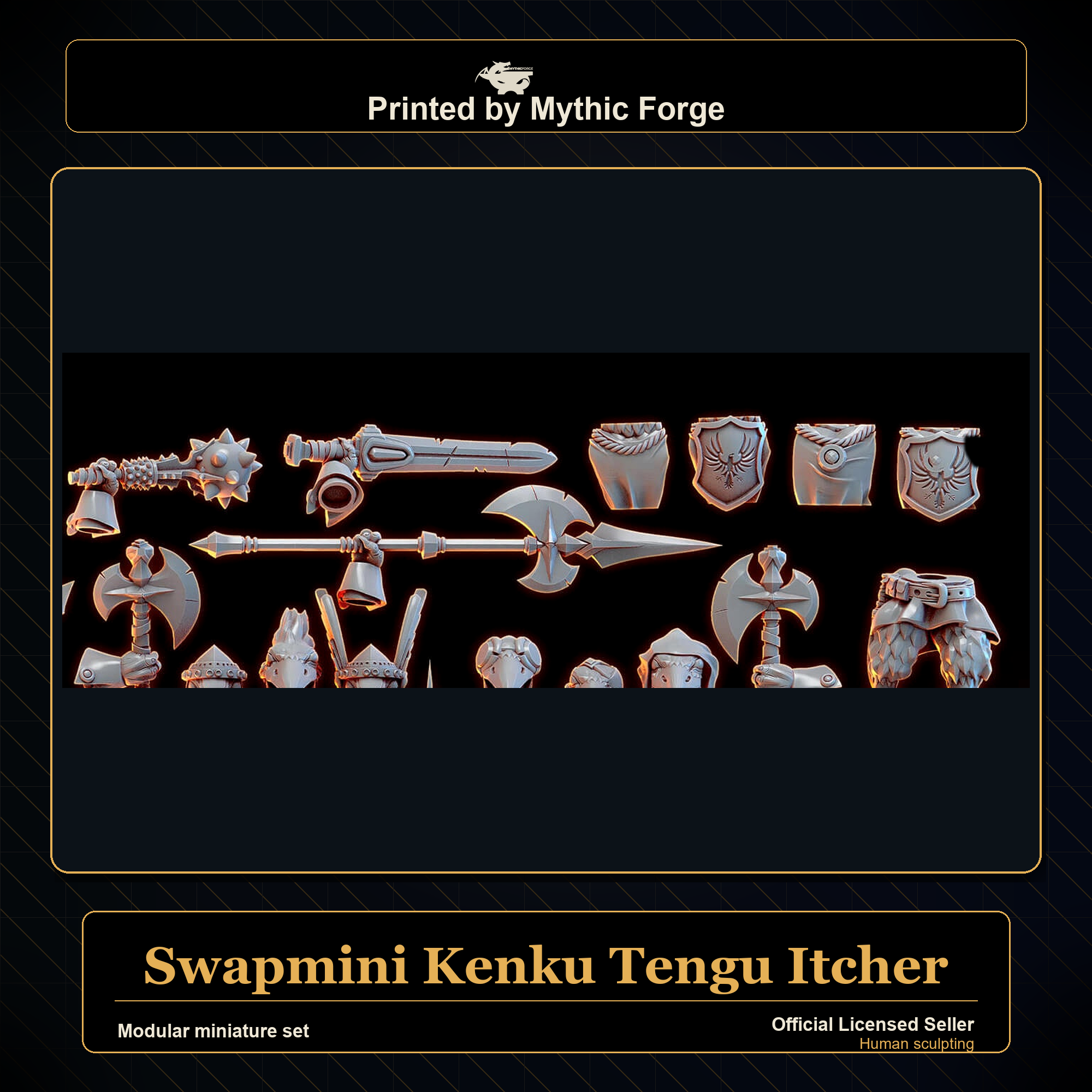 Modular RPG - Swapmini Kenku Tengu - Itcher - Bundle modular miniature modular miniature set printed by Mythic Forge