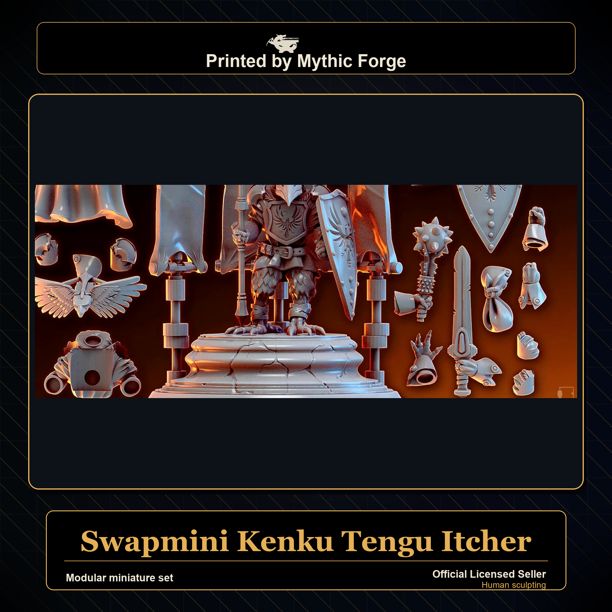 Modular RPG - Swapmini Kenku Tengu - Itcher - Bundle modular miniature modular miniature set printed by Mythic Forge