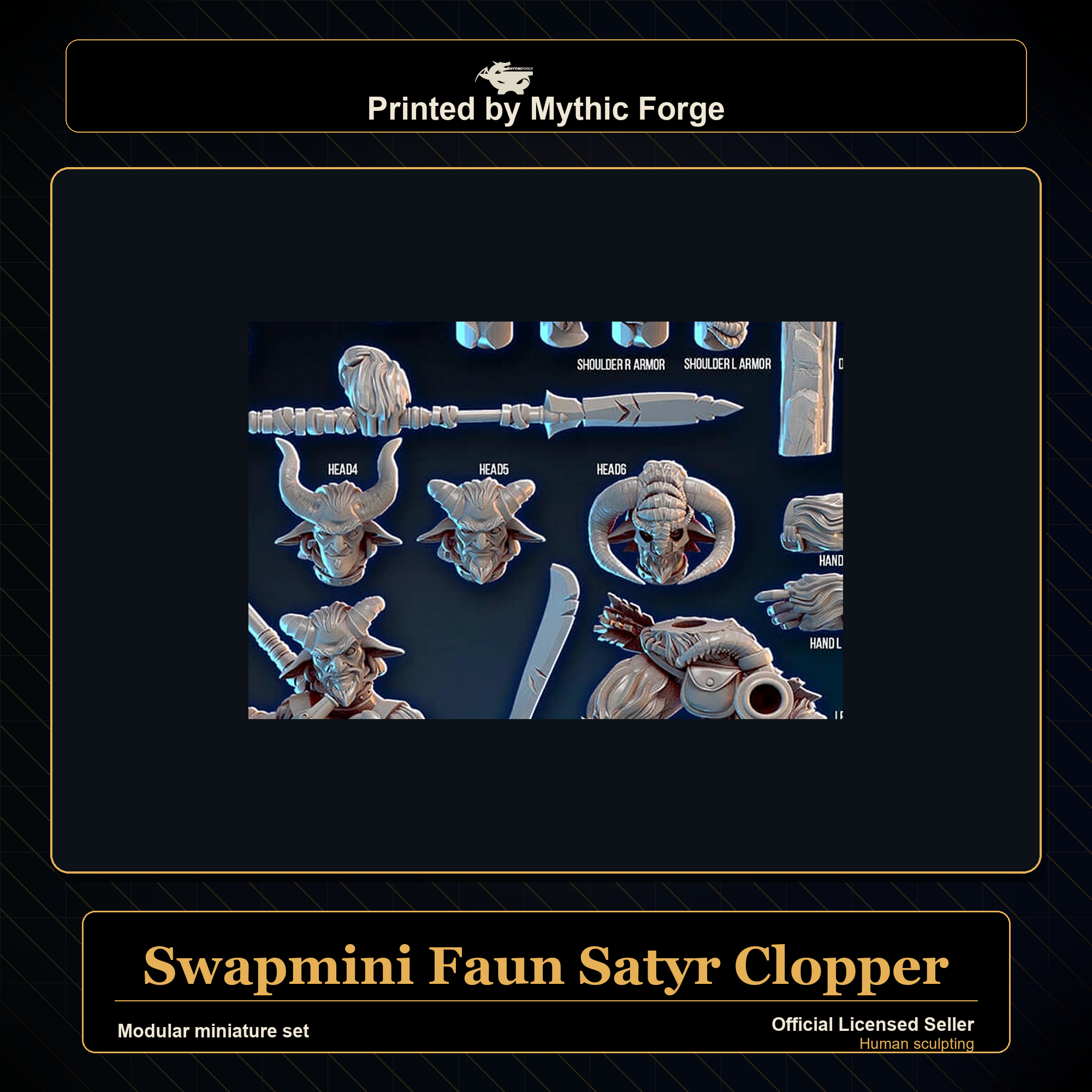 Modular RPG - Swapmini Faun Satyr - Clopper - Bundle modular miniature modular miniature set printed by Mythic Forge