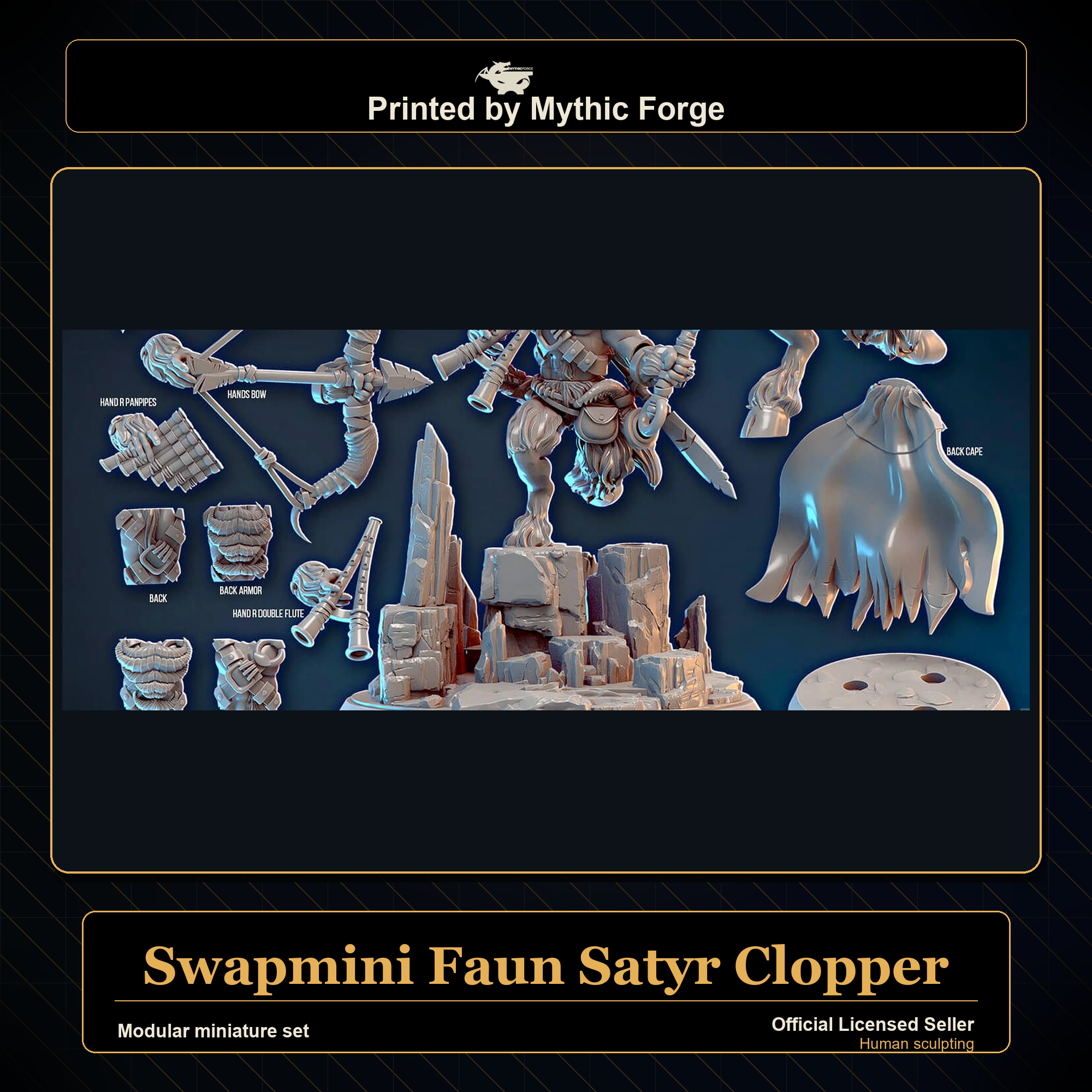 Modular RPG - Swapmini Faun Satyr - Clopper - Bundle modular miniature modular miniature set printed by Mythic Forge