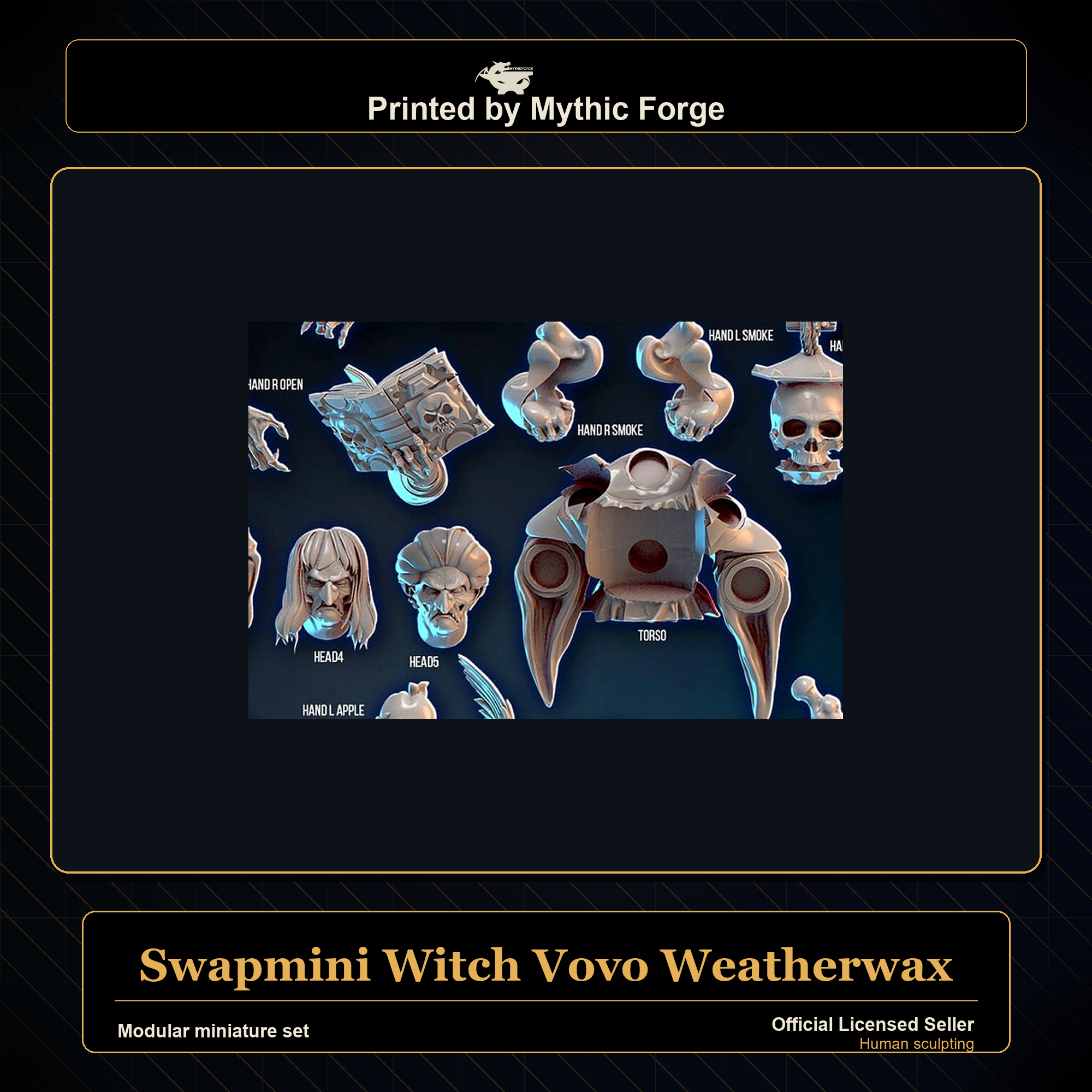 Modular RPG - Swapmini Witch - Vovo Weatherwax - Bundle modular miniature modular miniature set printed by Mythic Forge