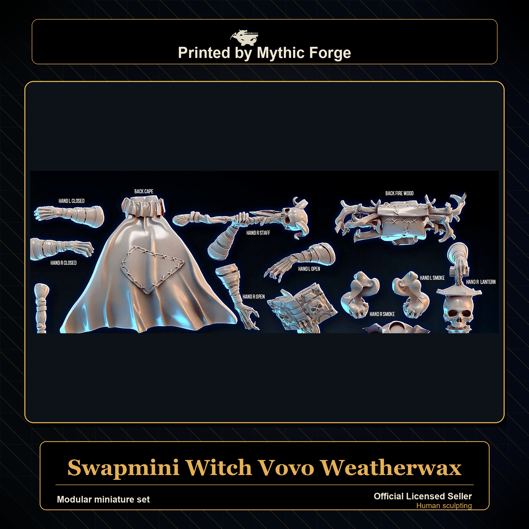 Modular RPG - Swapmini Witch - Vovo Weatherwax - Bundle modular miniature modular miniature set printed by Mythic Forge