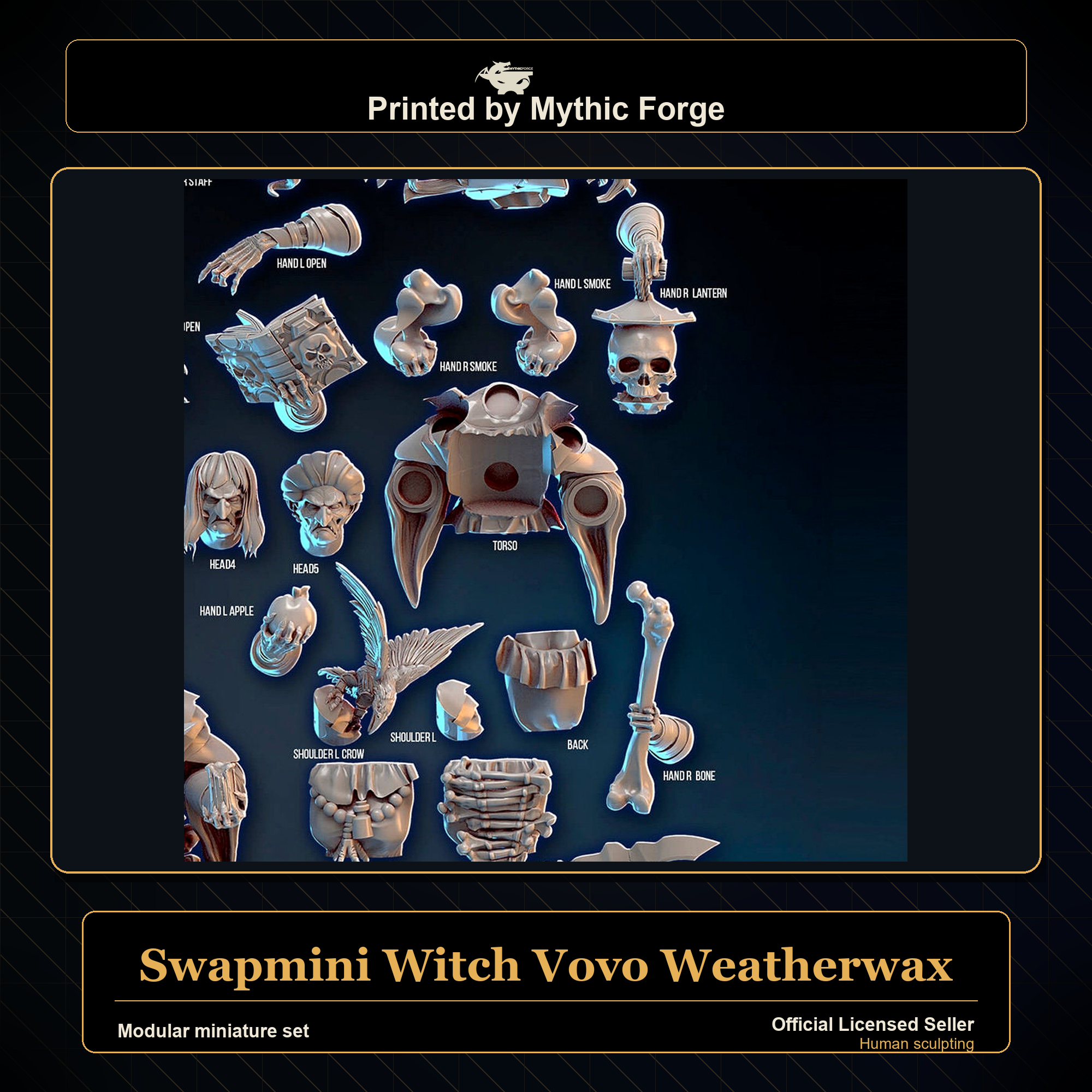 Modular RPG - Swapmini Witch - Vovo Weatherwax - Bundle modular miniature modular miniature set printed by Mythic Forge