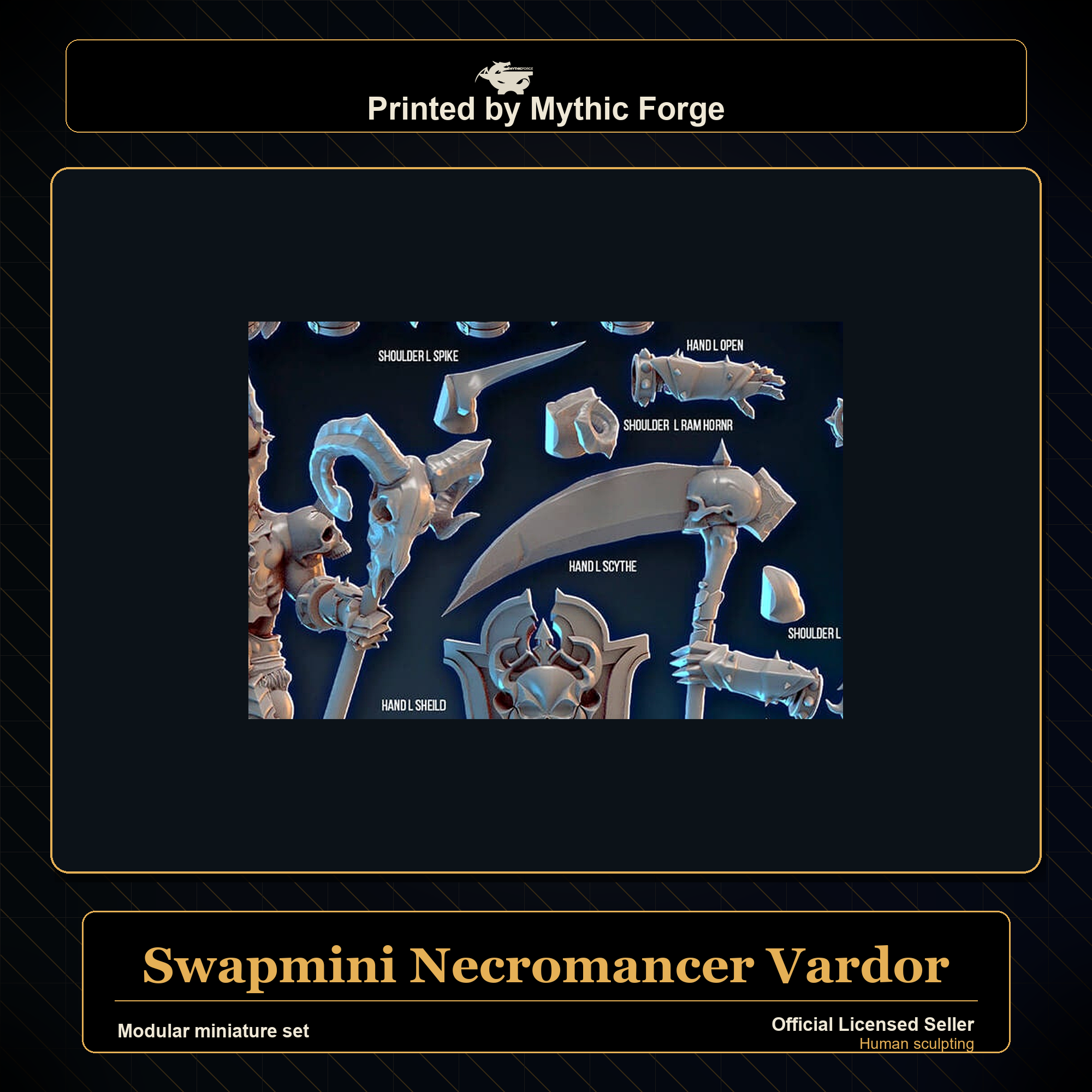 Modular RPG - Swapmini Necromancer - Vardor - Bundle modular miniature modular miniature set printed by Mythic Forge