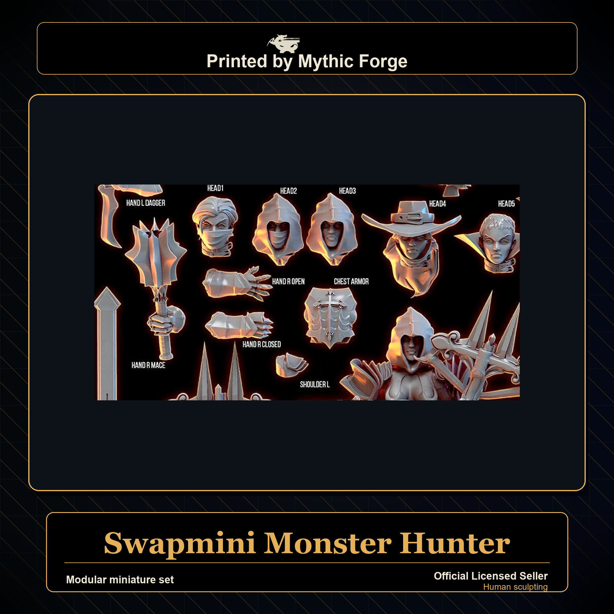 Modular RPG - Swapmini Monster Hunter - Bundle modular miniature modular miniature set printed by Mythic Forge
