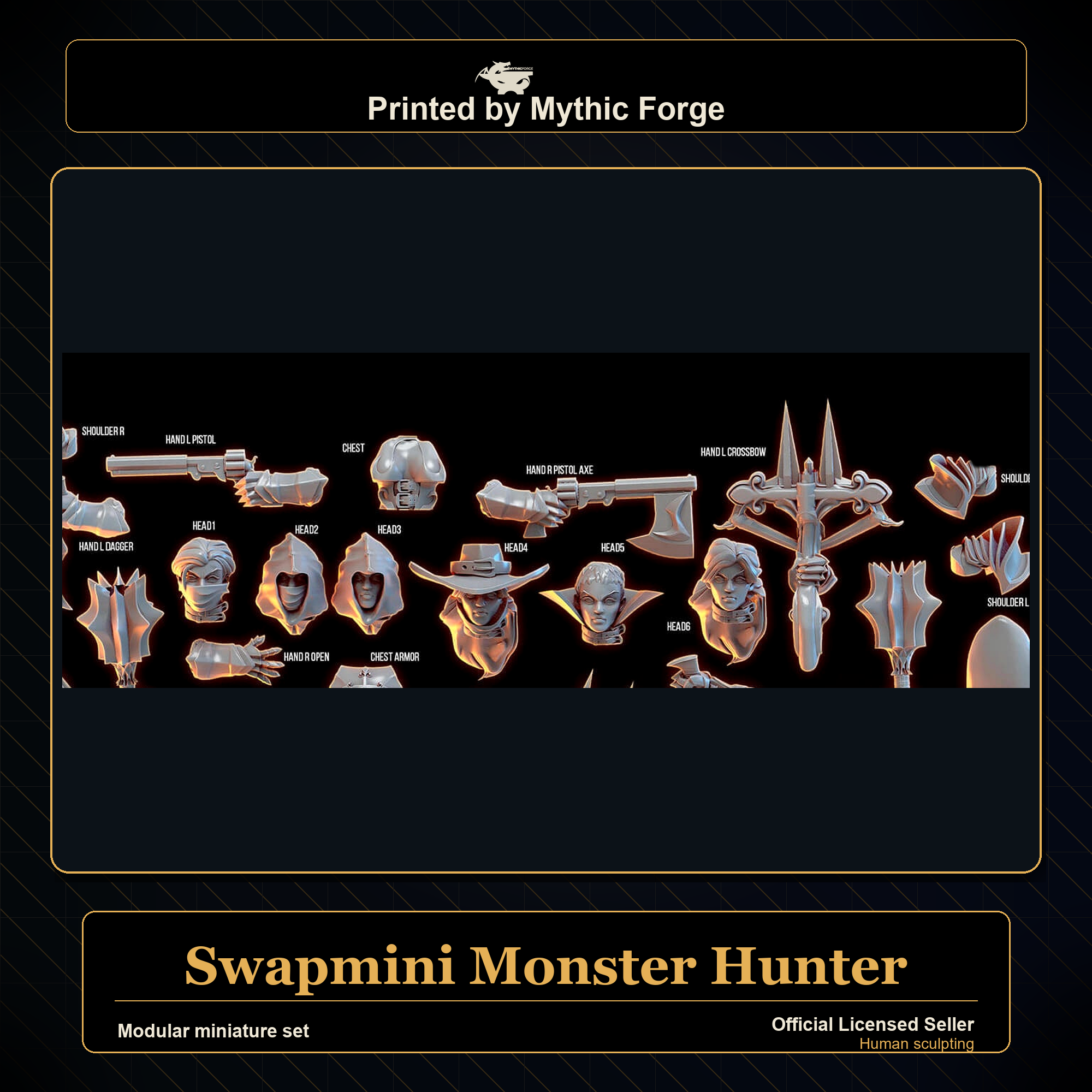 Modular RPG - Swapmini Monster Hunter - Bundle modular miniature modular miniature set printed by Mythic Forge
