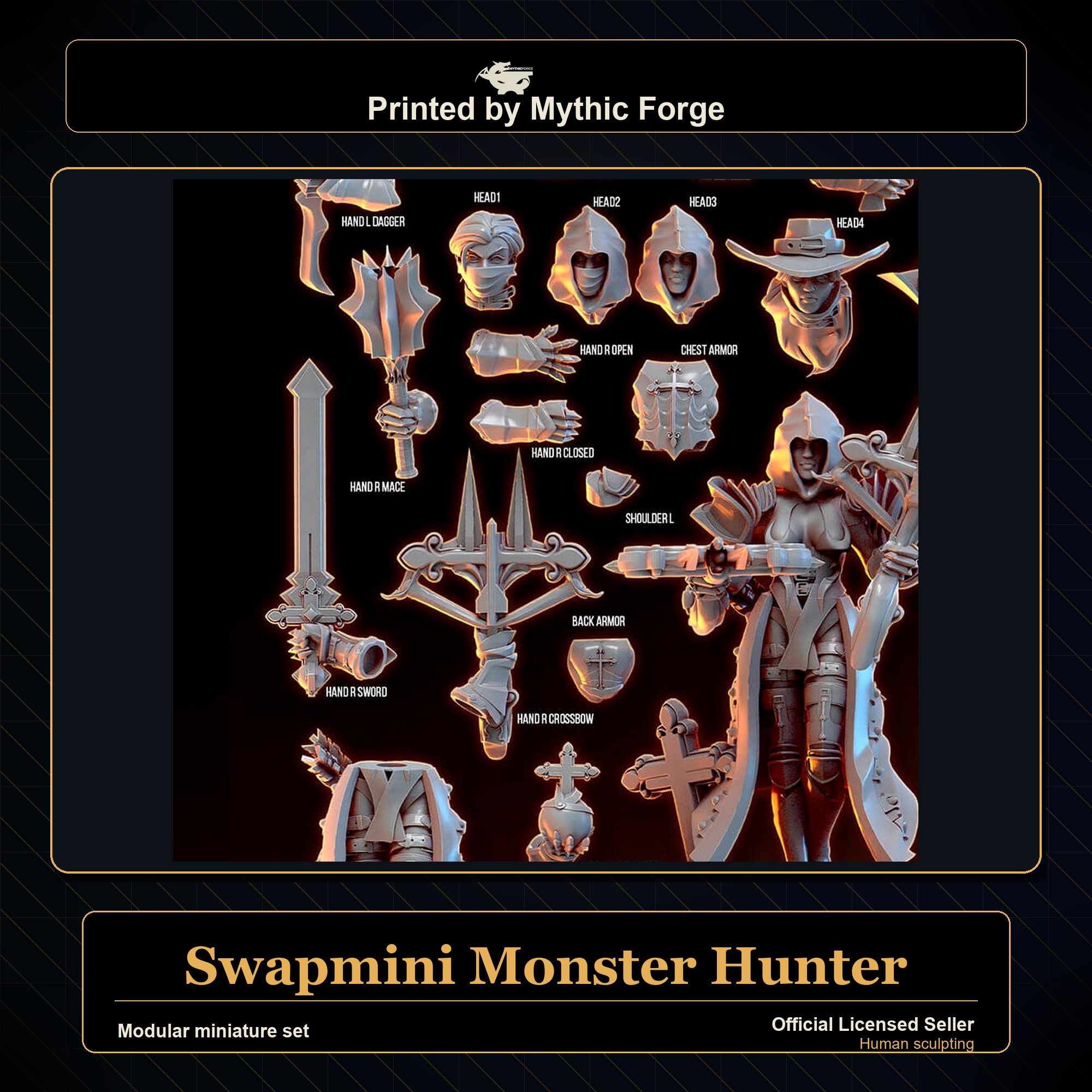 Modular RPG - Swapmini Monster Hunter - Bundle modular miniature modular miniature set printed by Mythic Forge