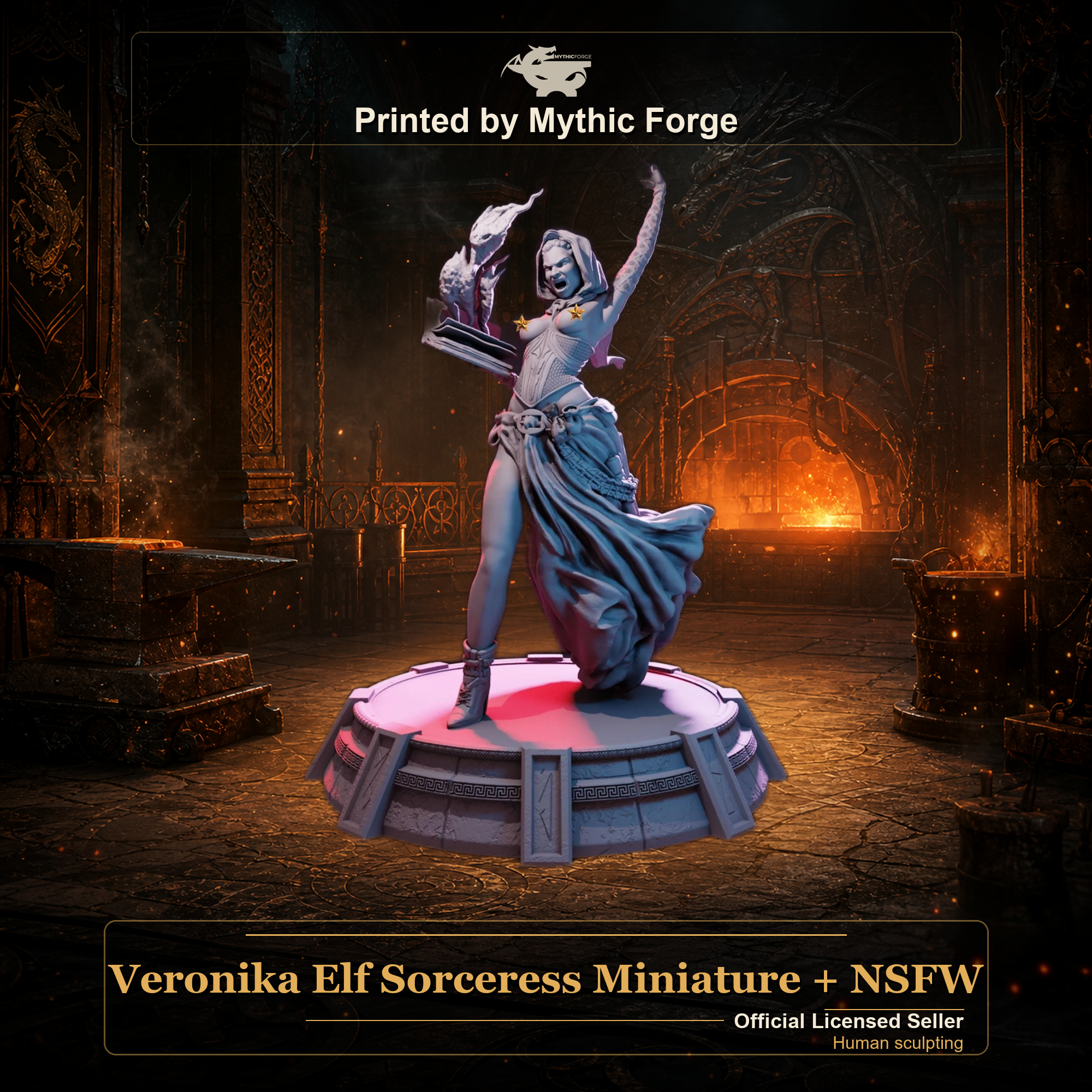 Veronika Elf Sorceress Miniature + NSFW