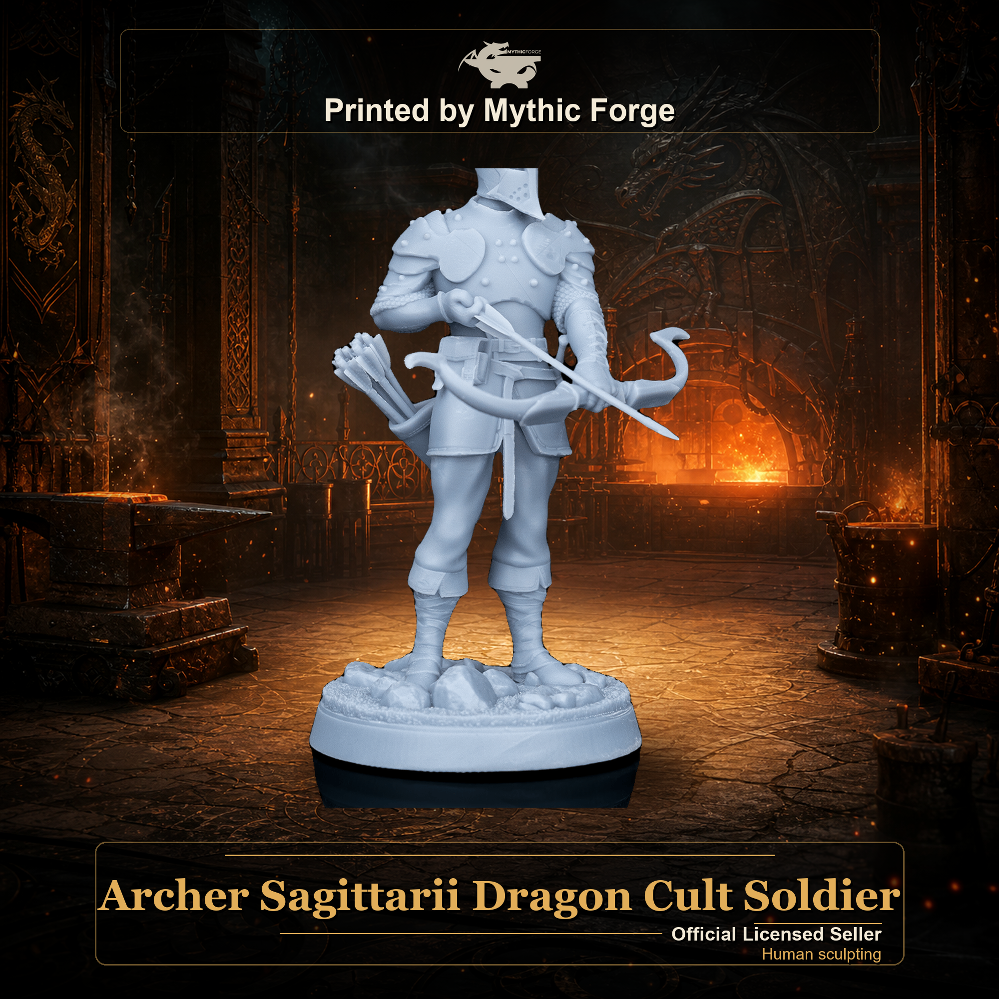 Archer Sagittarii Dragon Cult Soldier printed by Mythic Forge
