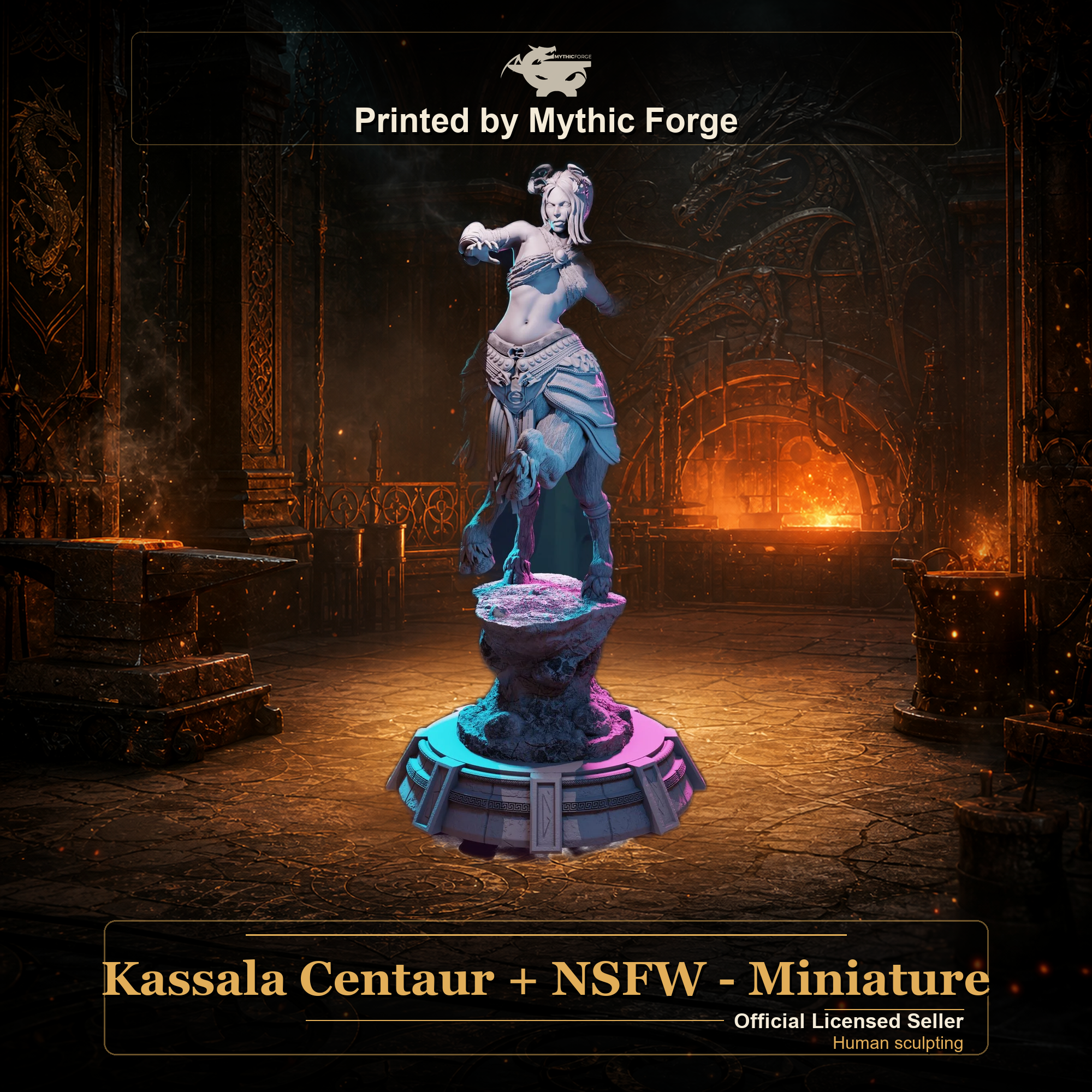 Kassala Centaur Miniature + NSFW printed by Mythic Forge
