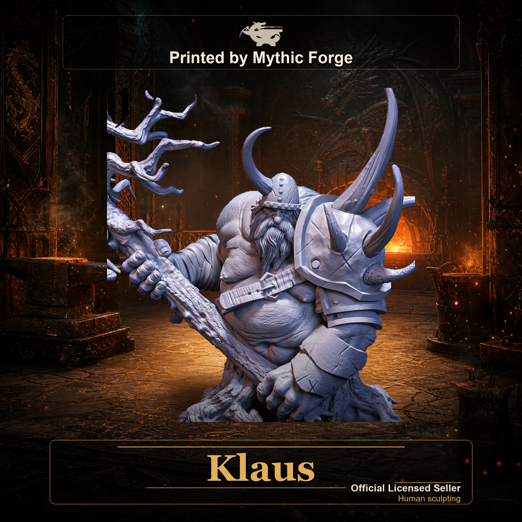 Klaus - Bust printed by Mythic Forge
