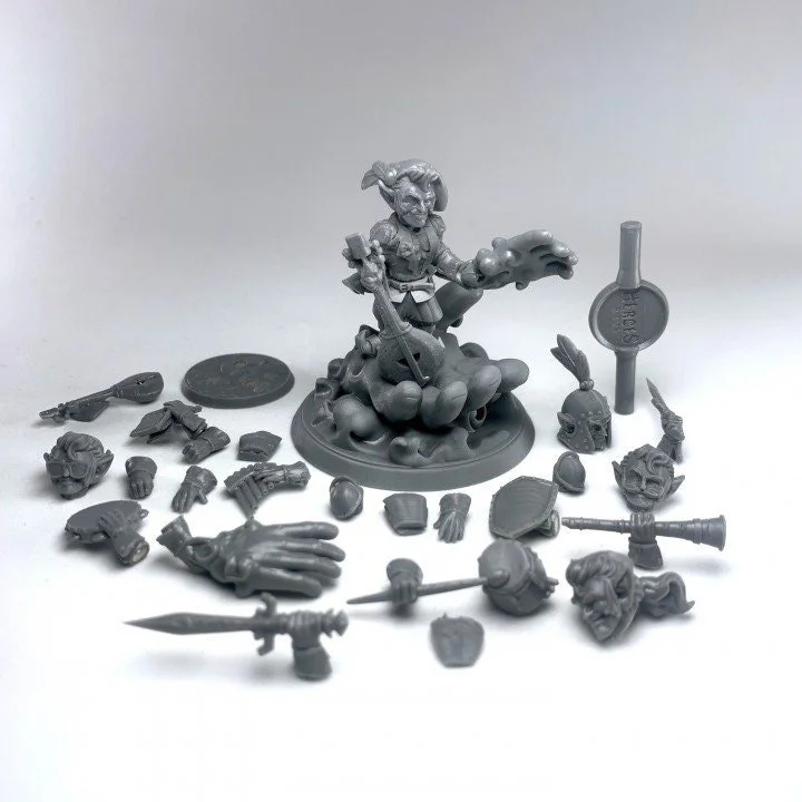 Modular RPG - Swapmini Gnome Bard - Salyur Sparklekind - Bundle modular miniature printed by Mythic Forge