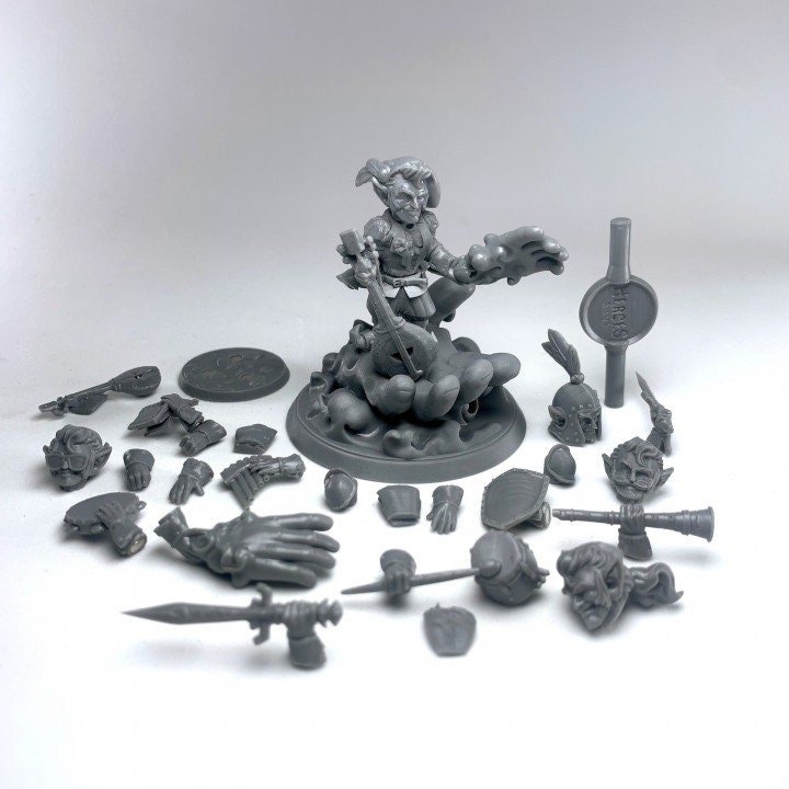 Modular RPG - Swapmini Gnome Bard - Salyur Sparklekind - Bundle modular miniature printed by Mythic Forge