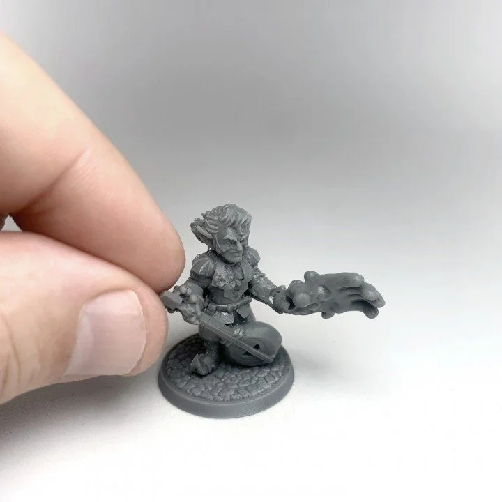 Modular RPG - Swapmini Gnome Bard - Salyur Sparklekind - Bundle modular miniature printed by Mythic Forge